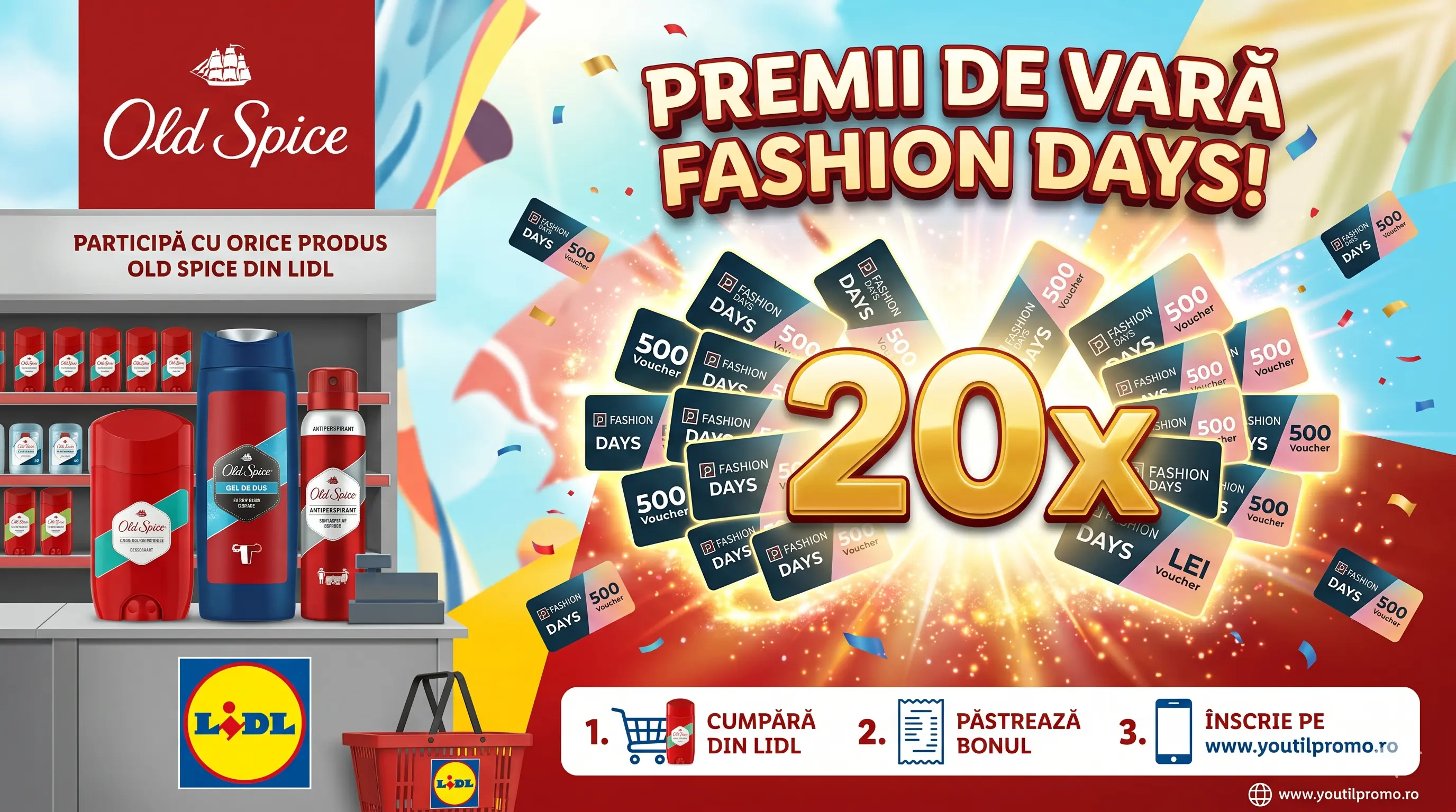 Concurs LIDL - Cumpără Old Spice și câștigă vouchere Fashion Days de 500 lei - Concursier