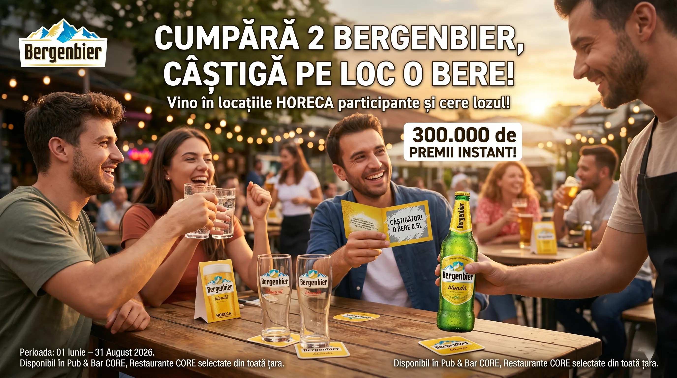 Concurs Bergenbier - Cumpără 2 beri și câștigă 300.000 de premii (până pe 31 august) -...