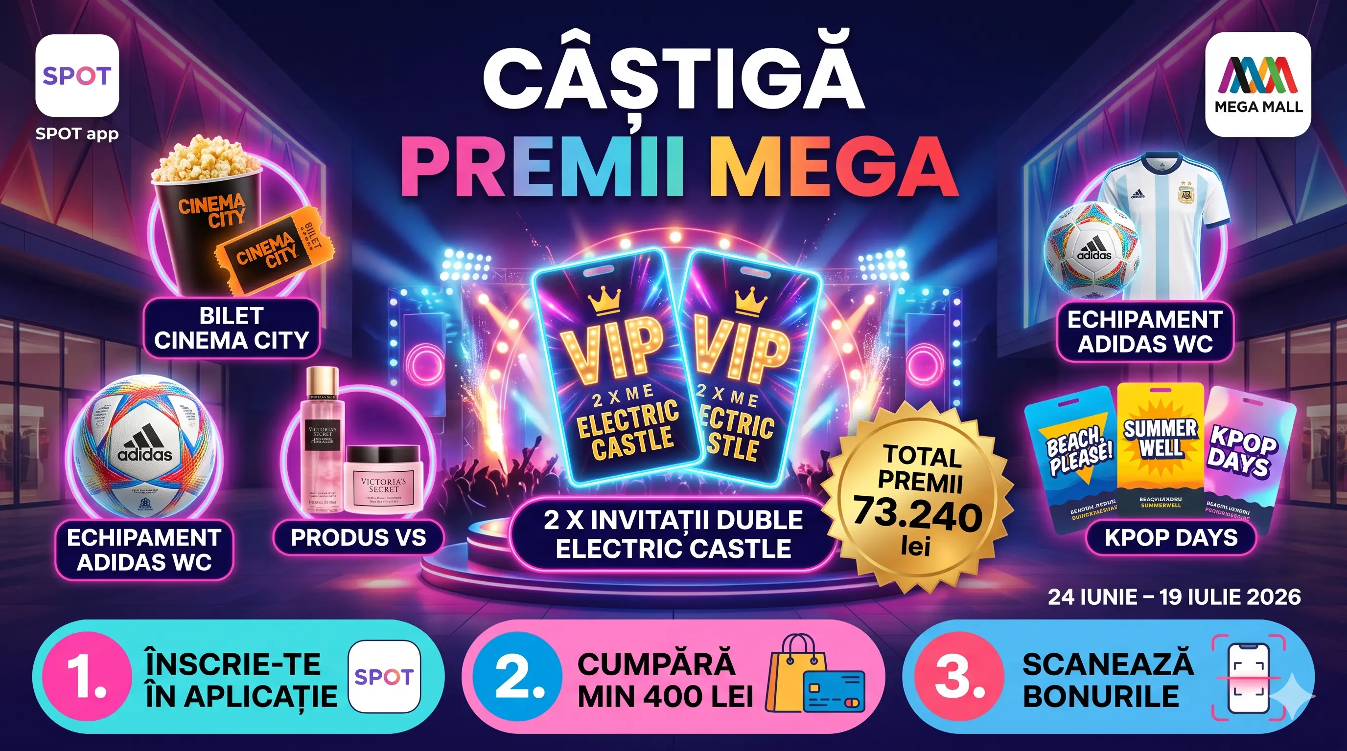 Concurs Mega Mall București: Răzuiește și câștigă premii instant (până pe 19 iulie) -...