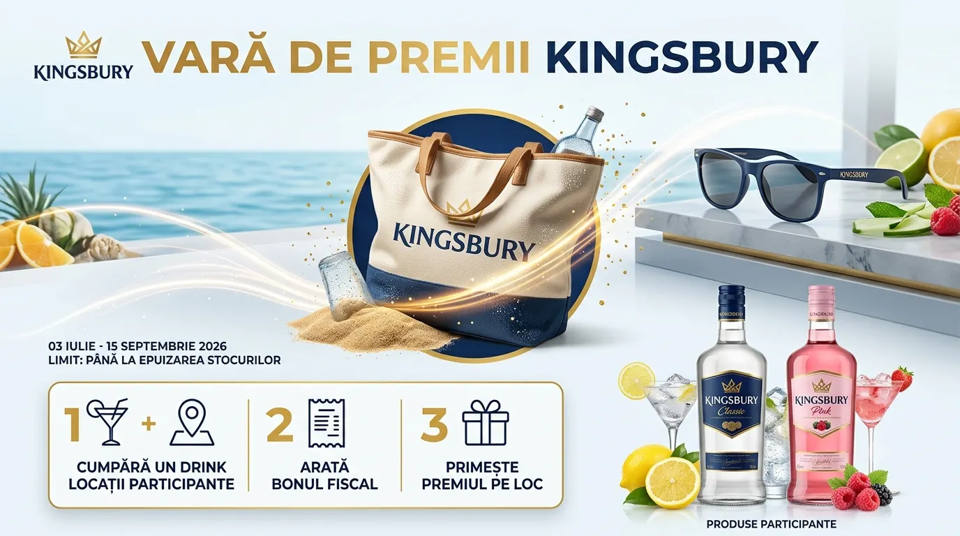 Concurs Kingsbury: Cumpără și primește ochelari de soare sau geantă de plajă (până pe 15...