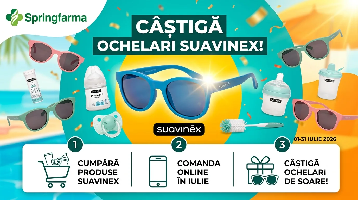 Concurs SpringFarma: Cumpără Suavinex și câștigă ochelari de soare (până pe 31 iulie) -...