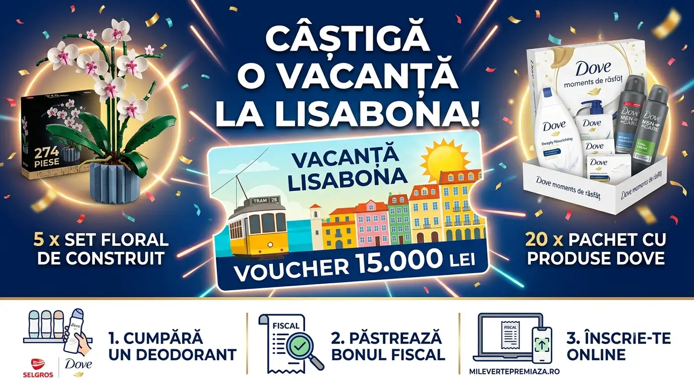 Concurs Selgros: Cumpără Dove și câștigă vacanță la Lisabona (până pe 10 august) - Concursier