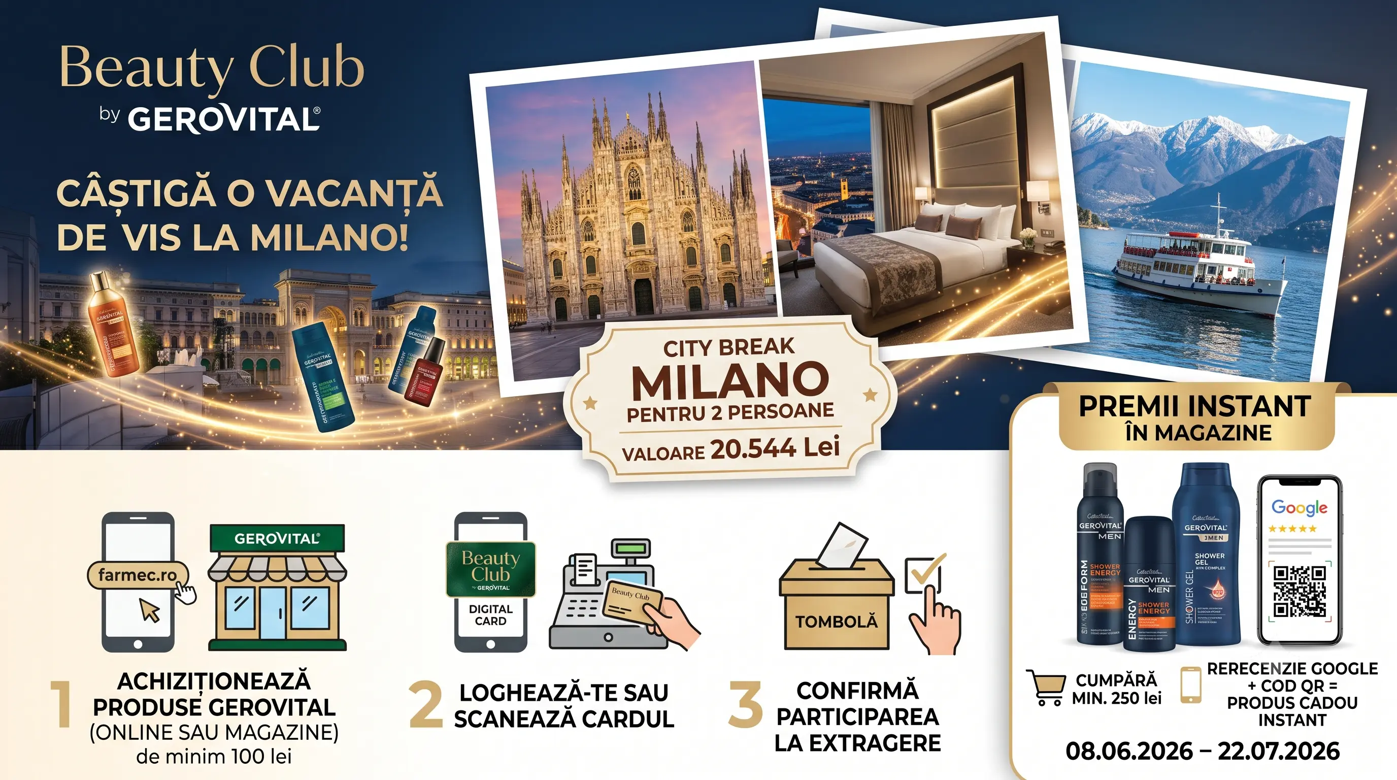 Concurs Farmec Câștigă City Break la Milano pentru 2 persoane (până pe 22 iulie) - Concursier