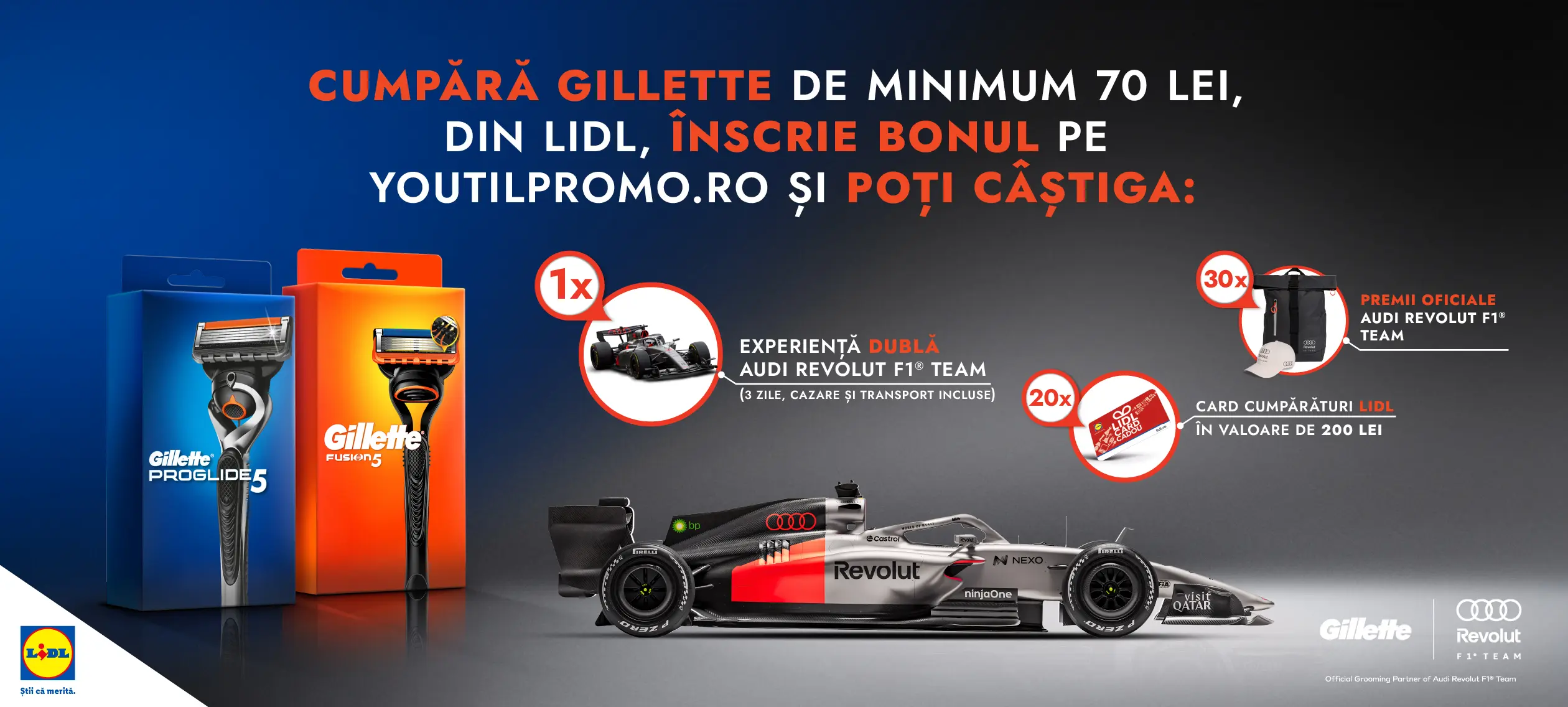 Concurs LIDL: Cumpără Gillette și câștigă o experiență F1 la Madrid (până pe 15 august) -...