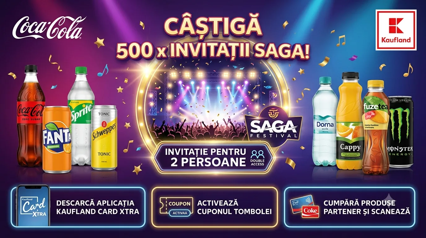 Concurs Kaufland: Cumpără și câștigă abonamente Saga Festival (până pe 4 August) - Concursier