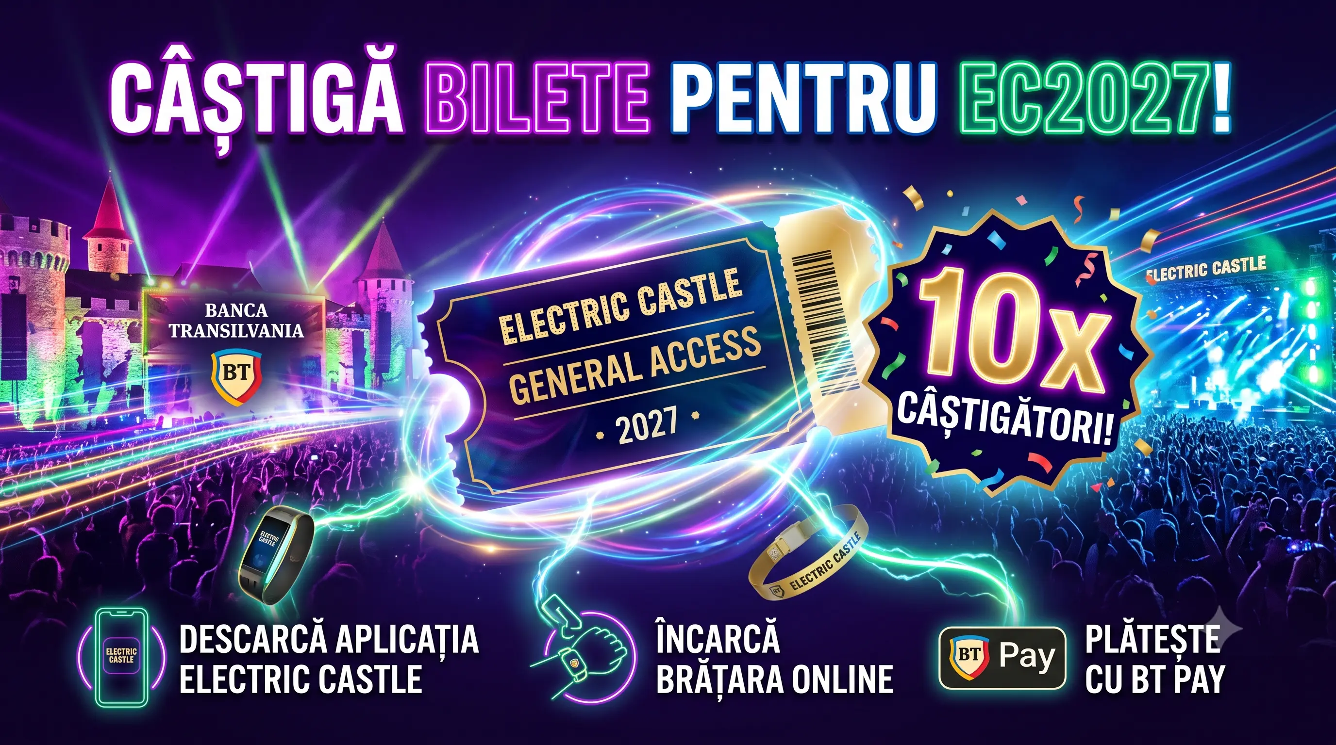 Concurs Banca Transilvania: Câștigă bilete Electric Castle 2027 (până pe 19 Iulie) - Concursier
