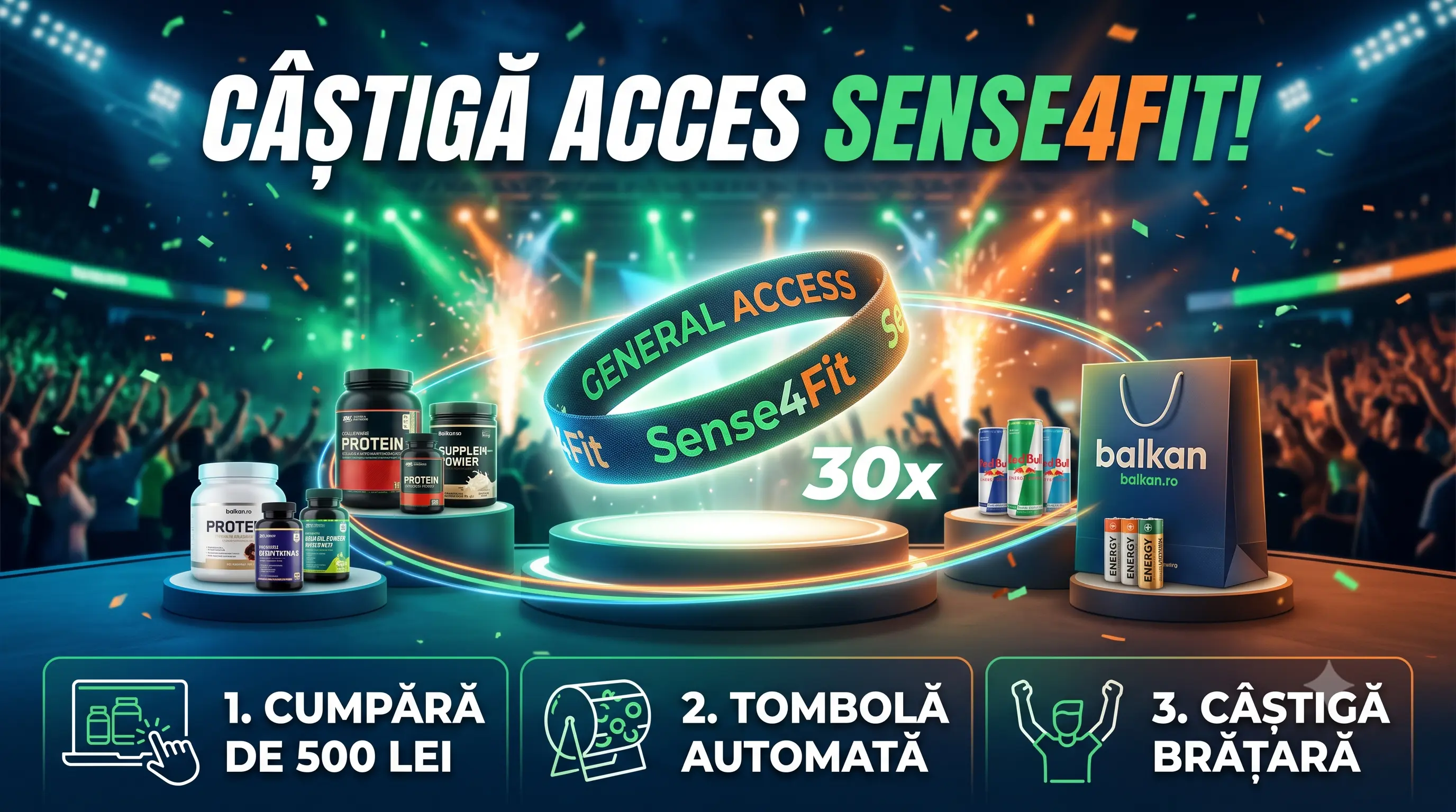 Concurs Concurs Balkan: Cumpără de 500 lei și câștigă brățară Sense4Fit (până pe 15 august)...