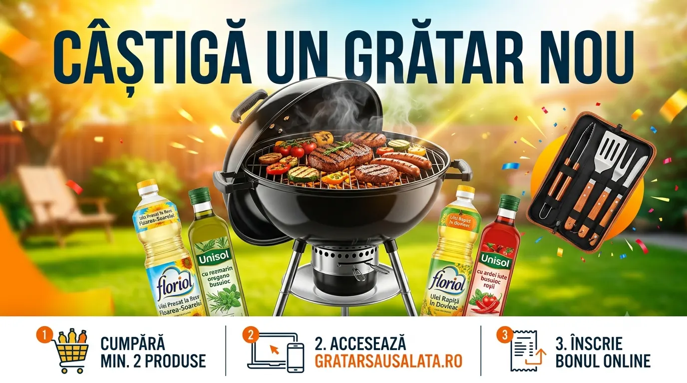 Concurs Concurs Floriol și Unisol - Cumpără 2 produse și câștigă un grătar (până pe 6...