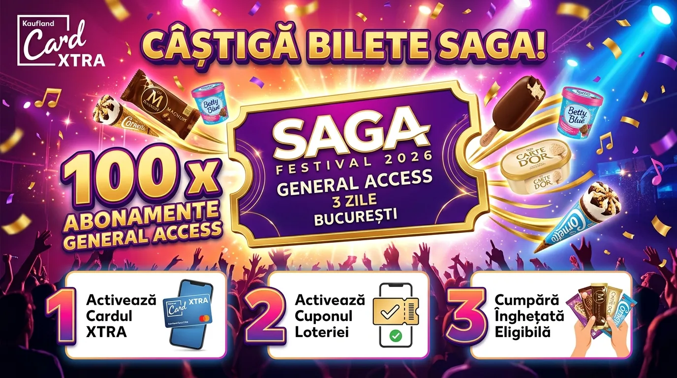 Concurs Concurs Kaufland: Cumpără și câștigă abonamente Saga Festival (până pe 4 august) -...