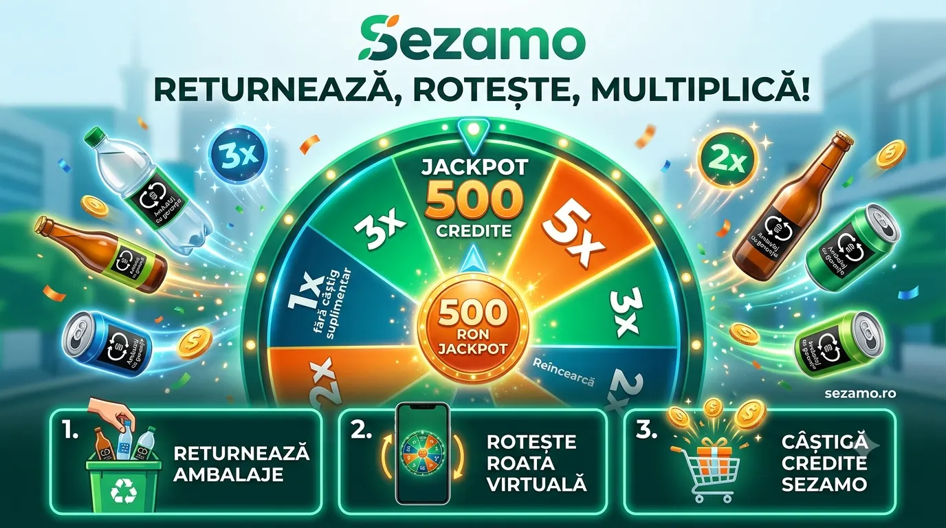 Concurs Concurs Sezamo: Roteste roata și câștigă până la 500 RON (până pe 15 octombrie) -...