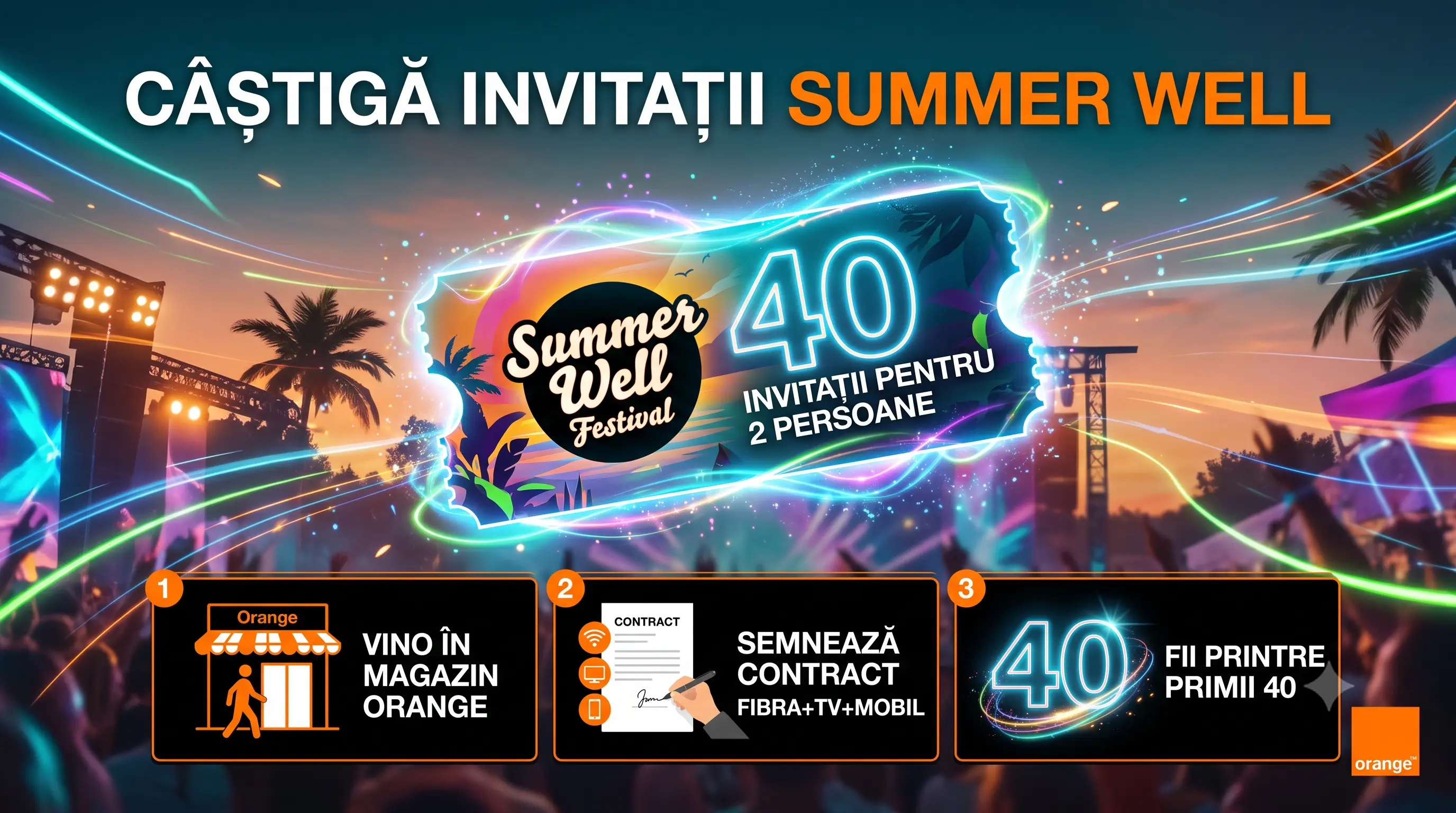 Concurs Concurs Orange: Câștigă invitații la Summer Well 2026 (până pe 3 august) - câștigă...