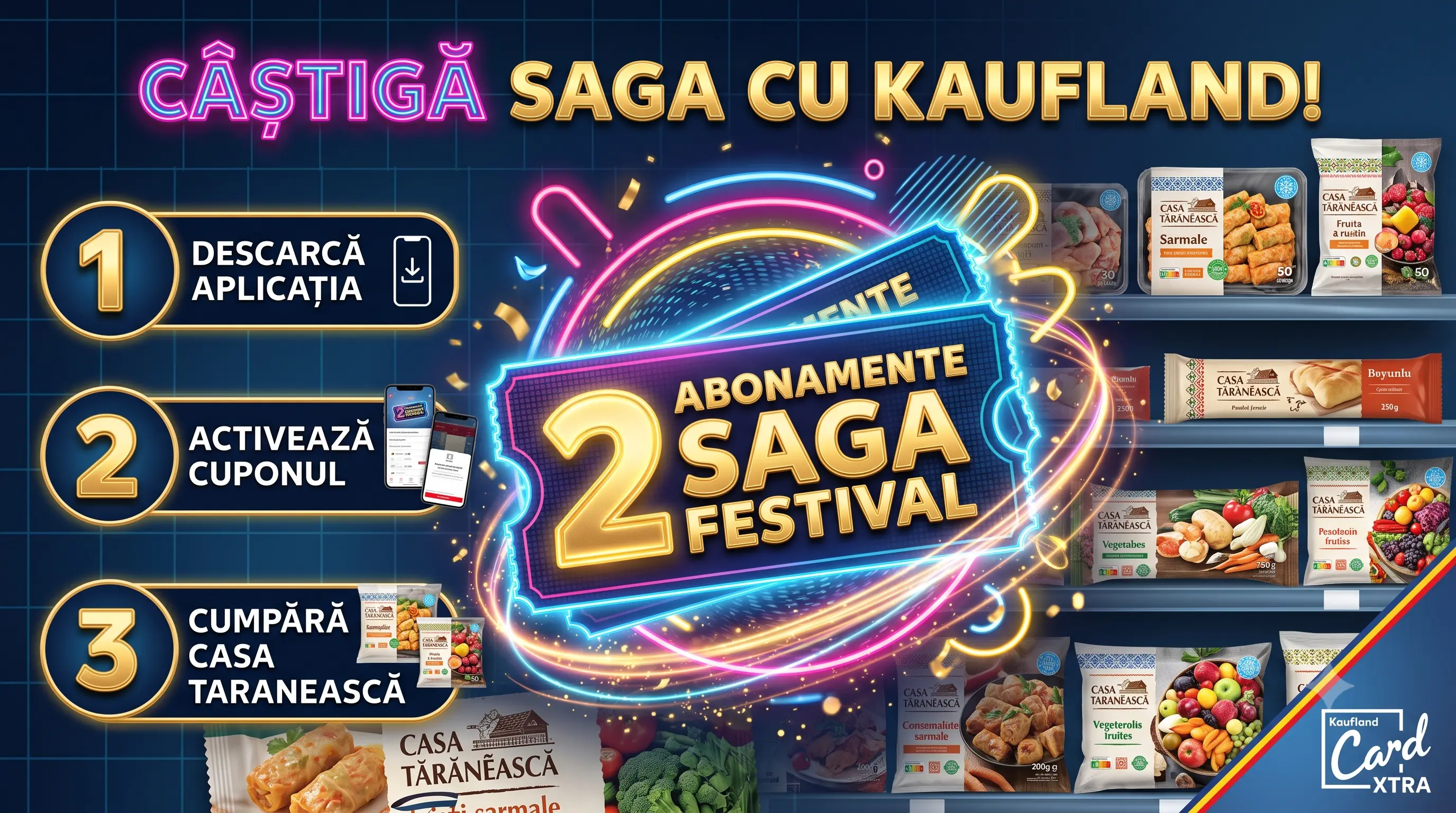 Concurs Concurs Kaufland: Cumpără Casa Tărănească și câștigă abonamente Saga Festival (până...
