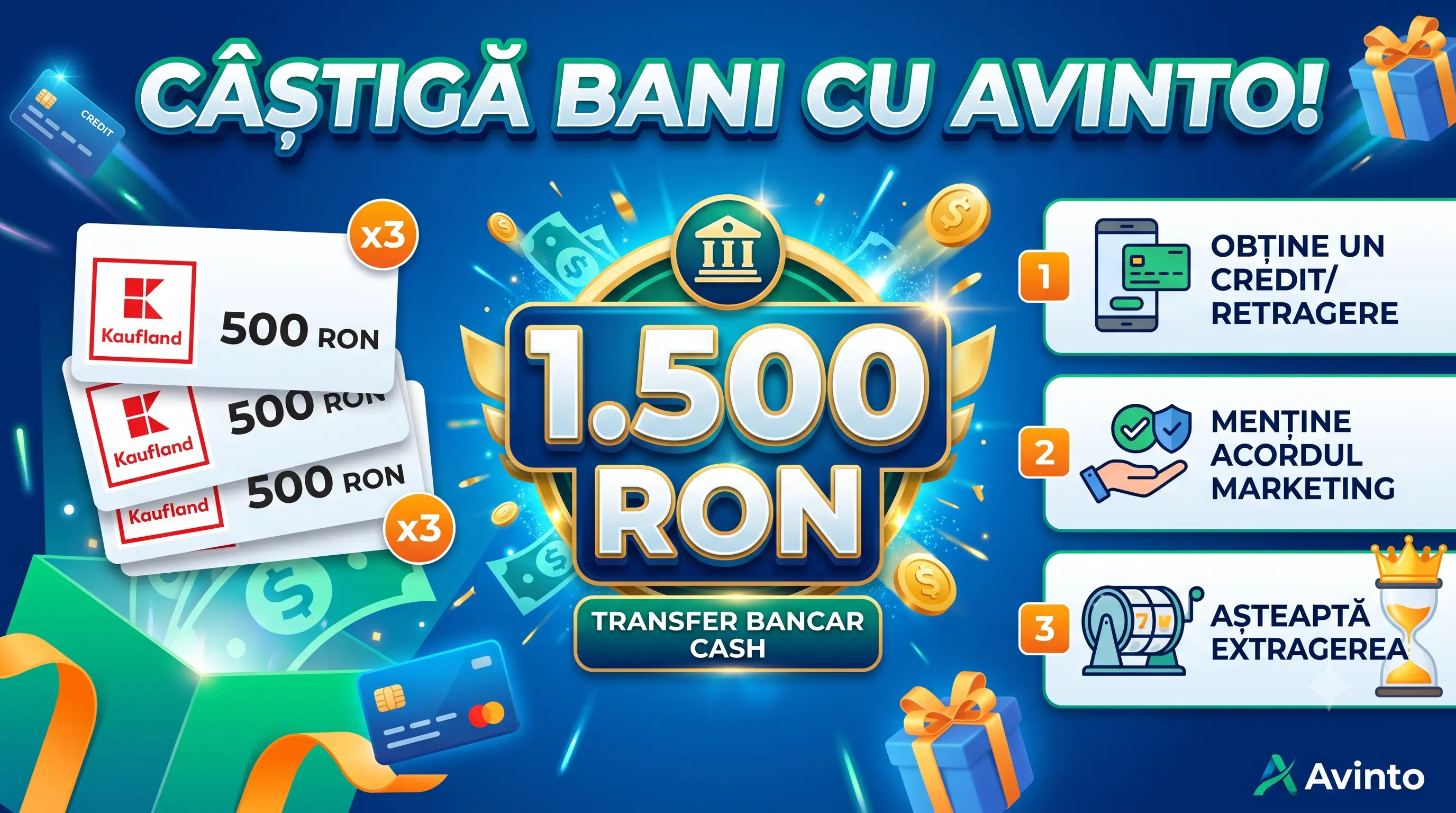 Concurs Avinto: Câștigă 1.500 RON și vouchere Kaufland (până pe 31 August) - Concursier