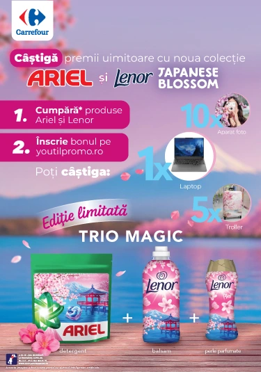 Concurs Carrefour: Cumpără Ariel și Lenor și câștigă un MacBook Air (până pe 14 Septembrie)...