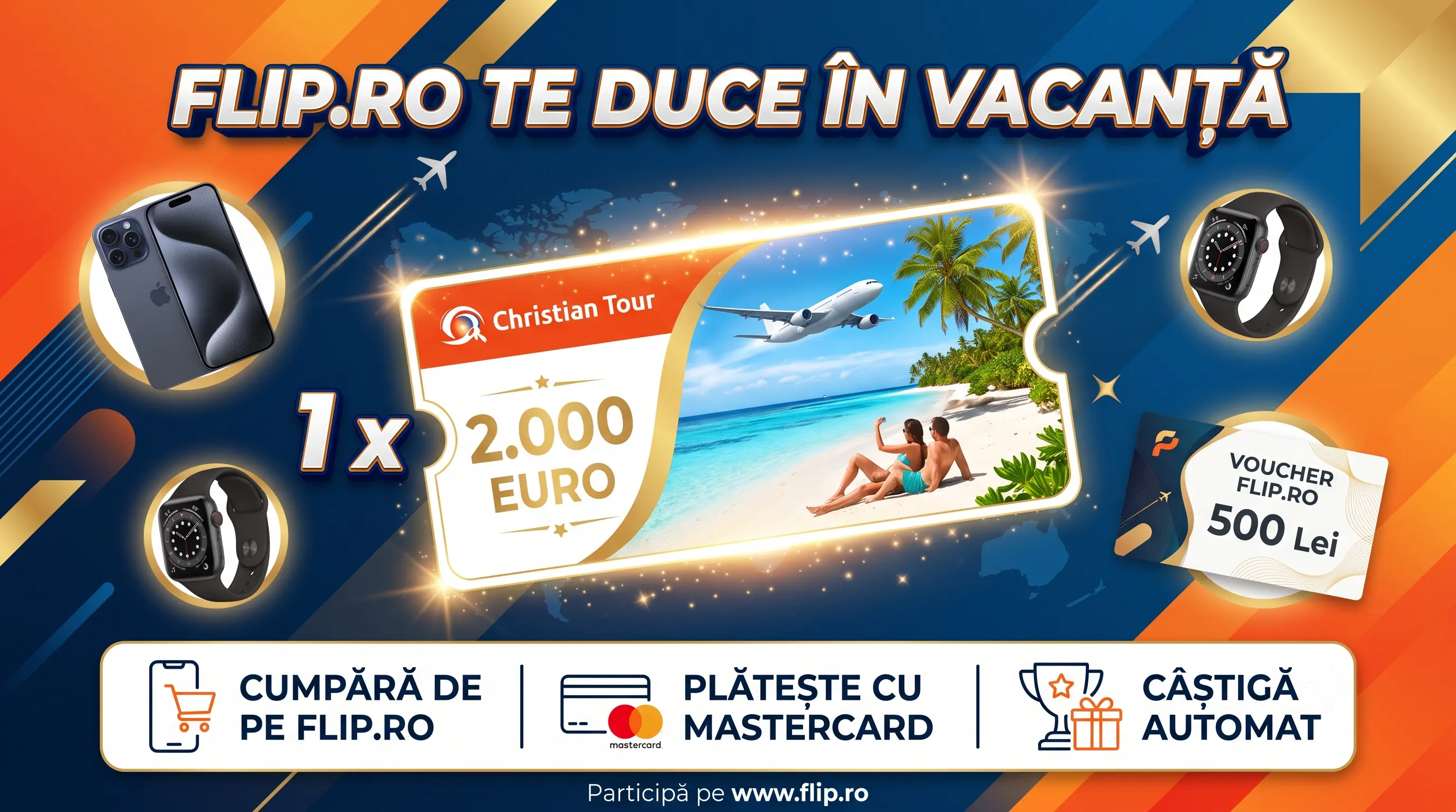 Concurs Flip: Cumpără și câștigă un voucher de vacanță de 2.000 euro (până pe 3 septembrie)...
