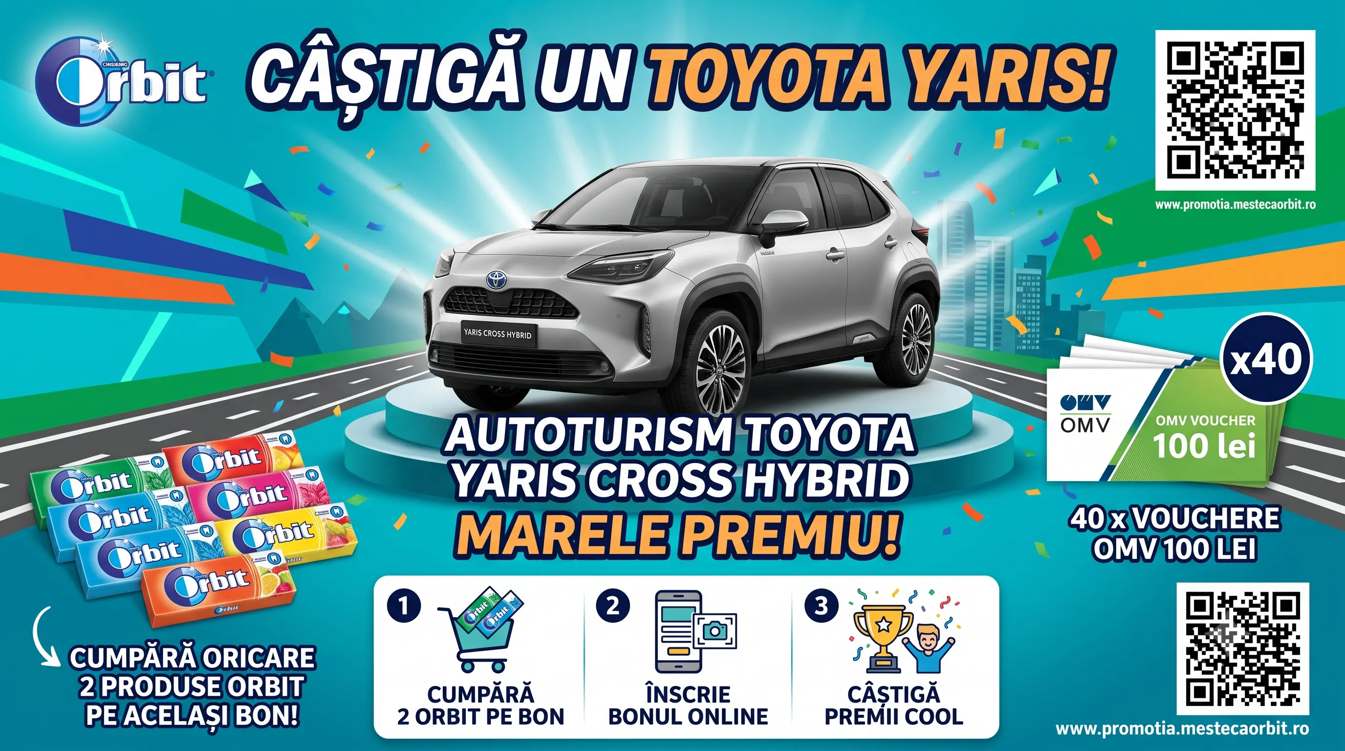Concurs Orbit: Cumpără și câștigă un autoturism Toyota Yaris Cross (până pe 28 August) -...
