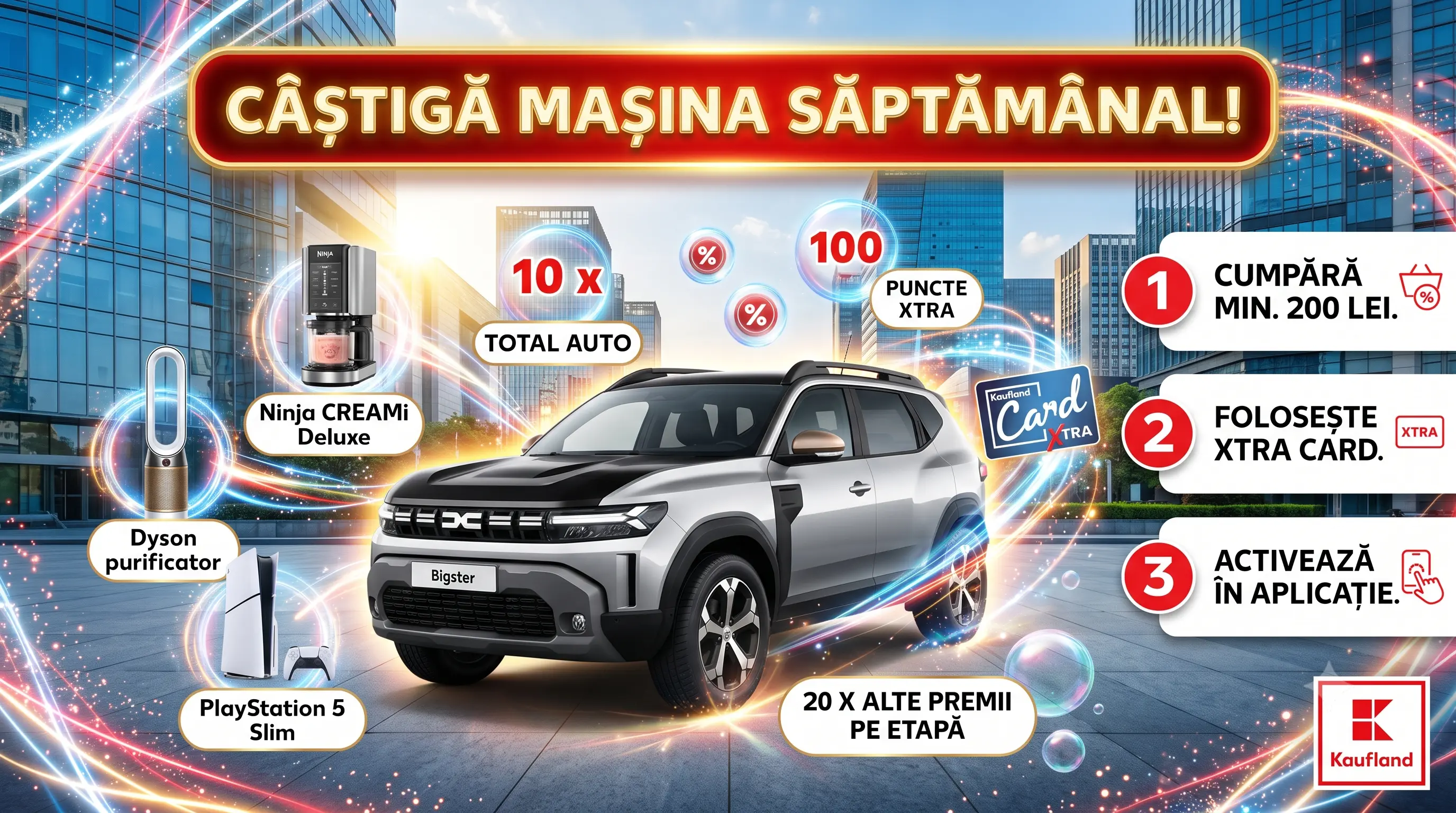 Concurs Concurs Kaufland: Cumpără și câștigă un Dacia Bigster EXTREME (până pe 13...