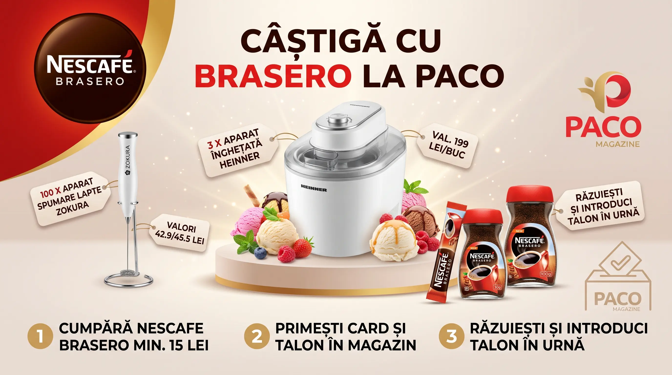 Concurs Paco: Răzuiește și câștigă aparate pentru înghețată (până pe 15 septembrie) -...