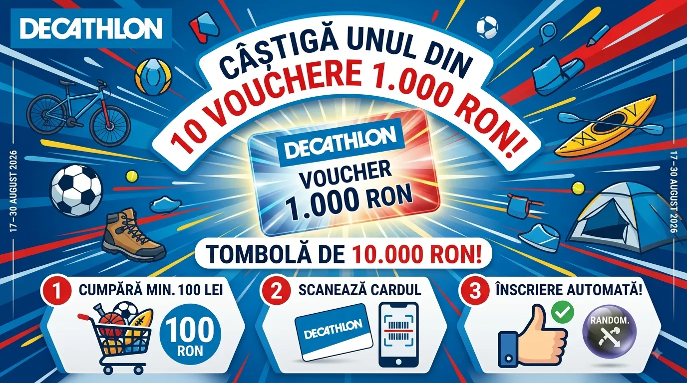 Concurs Decathlon: Voucher 1.000 RON (până pe 30 august) - Concursier