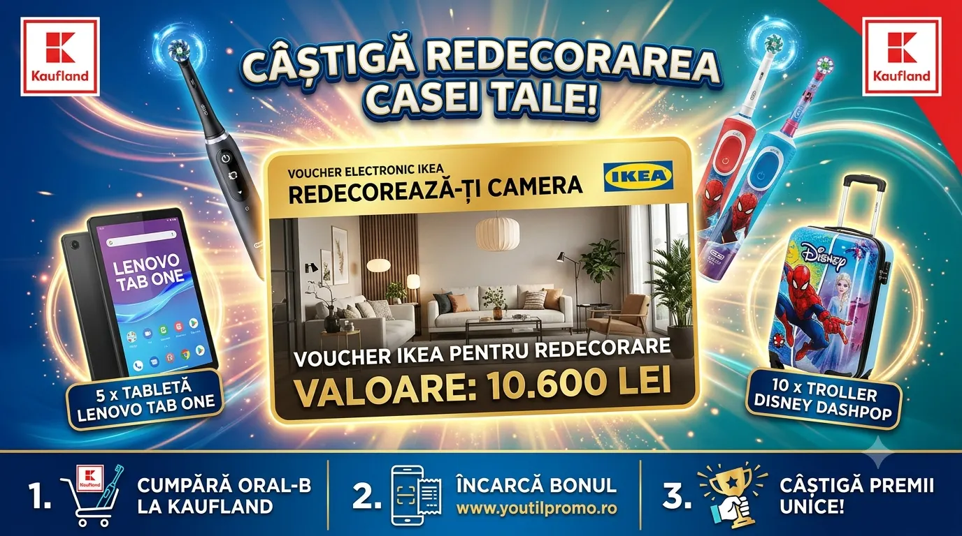 Concurs Kaufland: Cumpără o periuță Oral-B și câștigă un voucher IKEA (până pe 1...