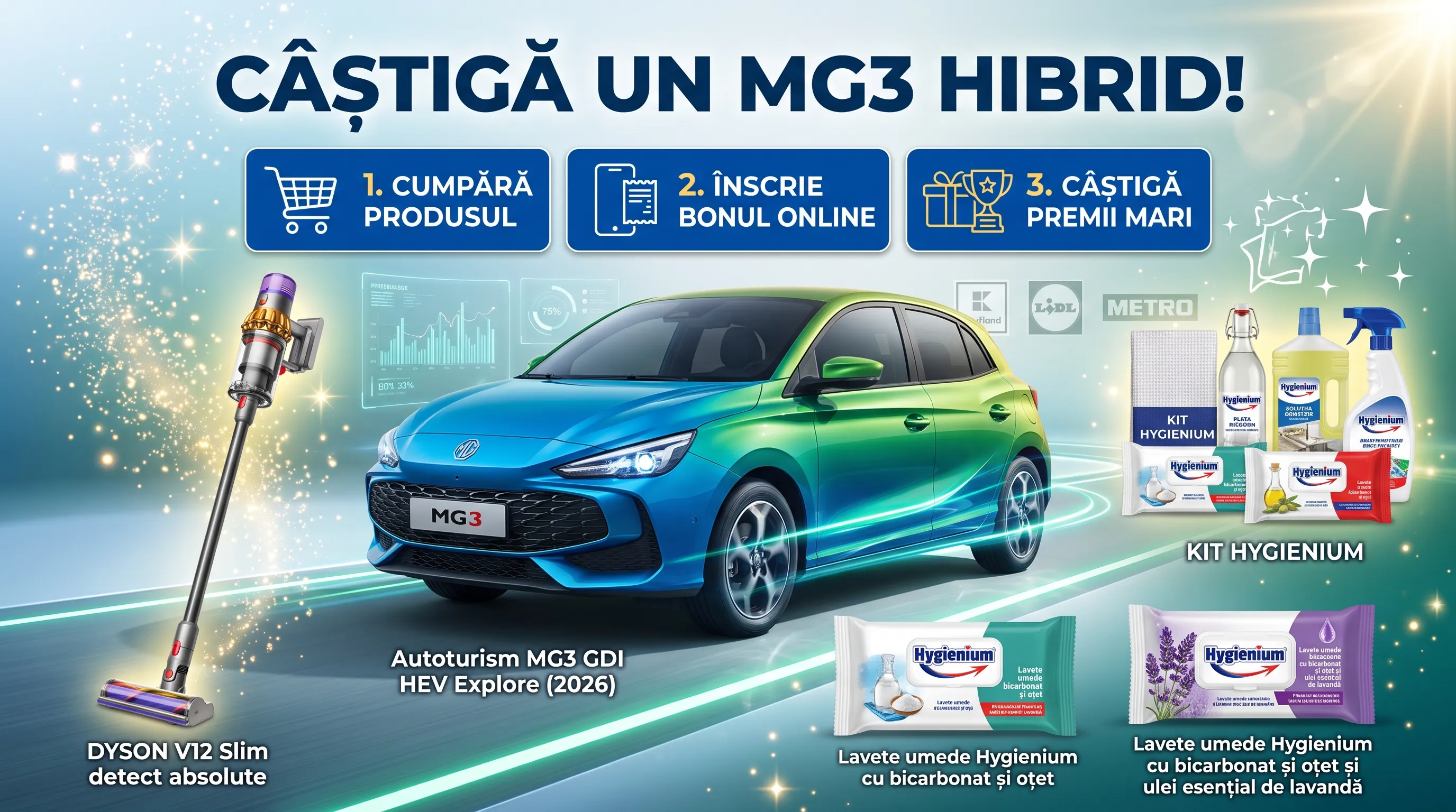 Concurs Concurs Hygienium - Cumpără și câștigă un autoturism MG3 (până pe 31 Octombrie) -...