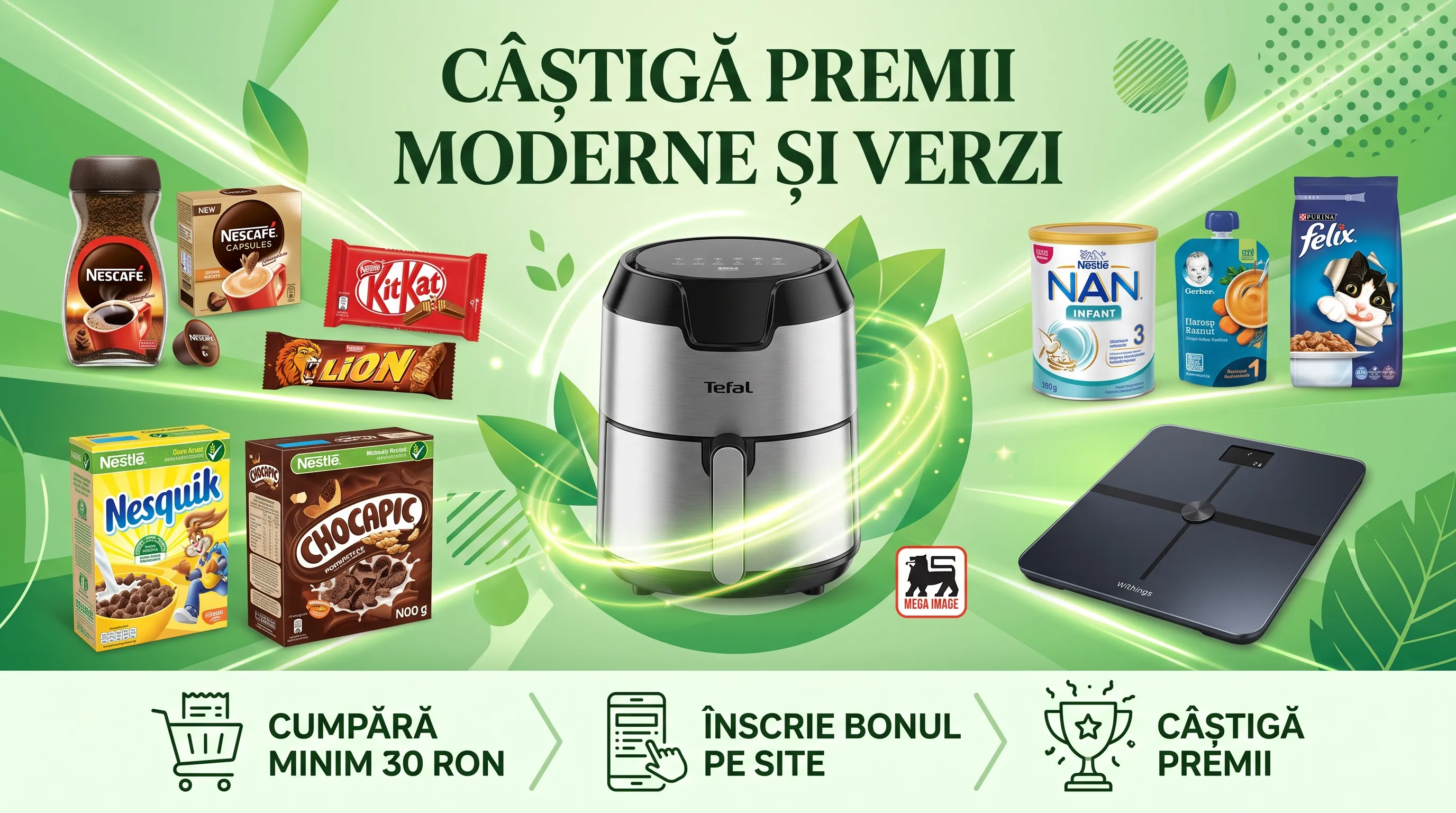 Concurs Mega Image: Cumpără Nestlé și câștigă friteuze Tefal (până pe 16 Septembrie) -...