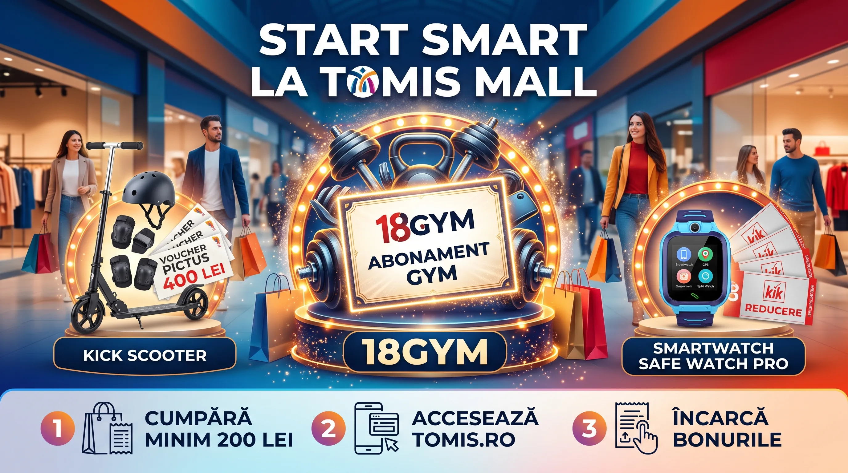 Concurs Concurs Tomis Mall: Cumpără și câștigă un abonament 18GYM (până pe 9 septembrie) -...