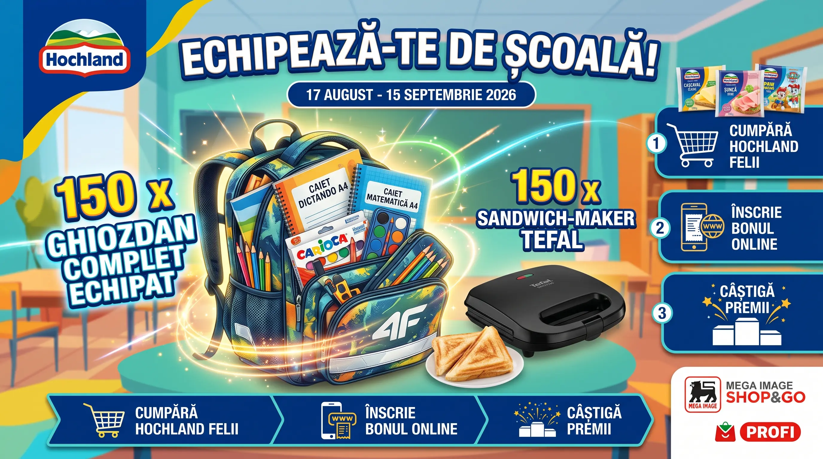Concurs Hochland - Cumpără și câștigă ghiozdane și sandwich-makeri (până pe 15 septembrie)...