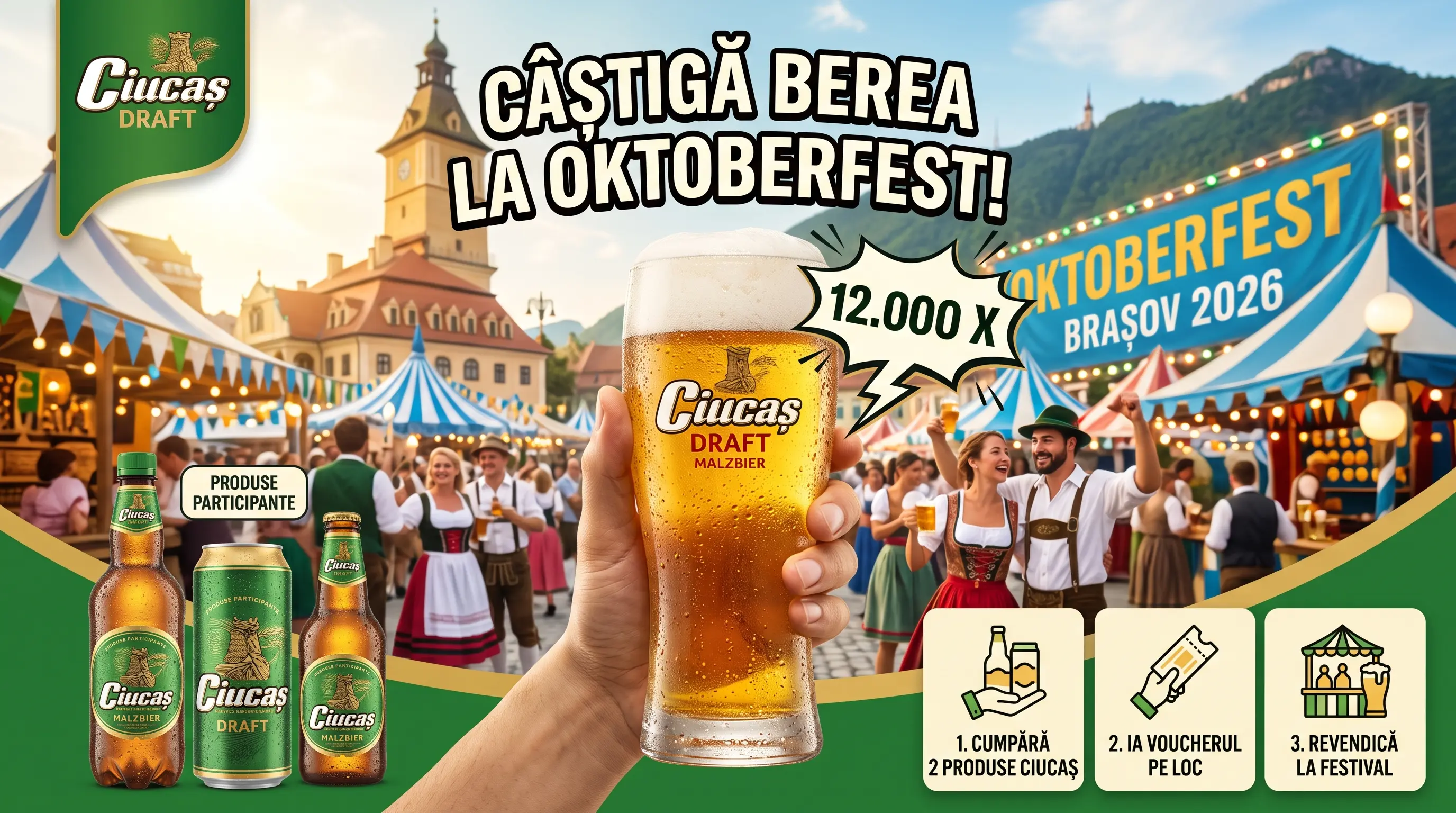 Concurs Ciucás - Primește bere draft la Oktoberfest Brașov (până pe 5 Septembrie) - Concursier
