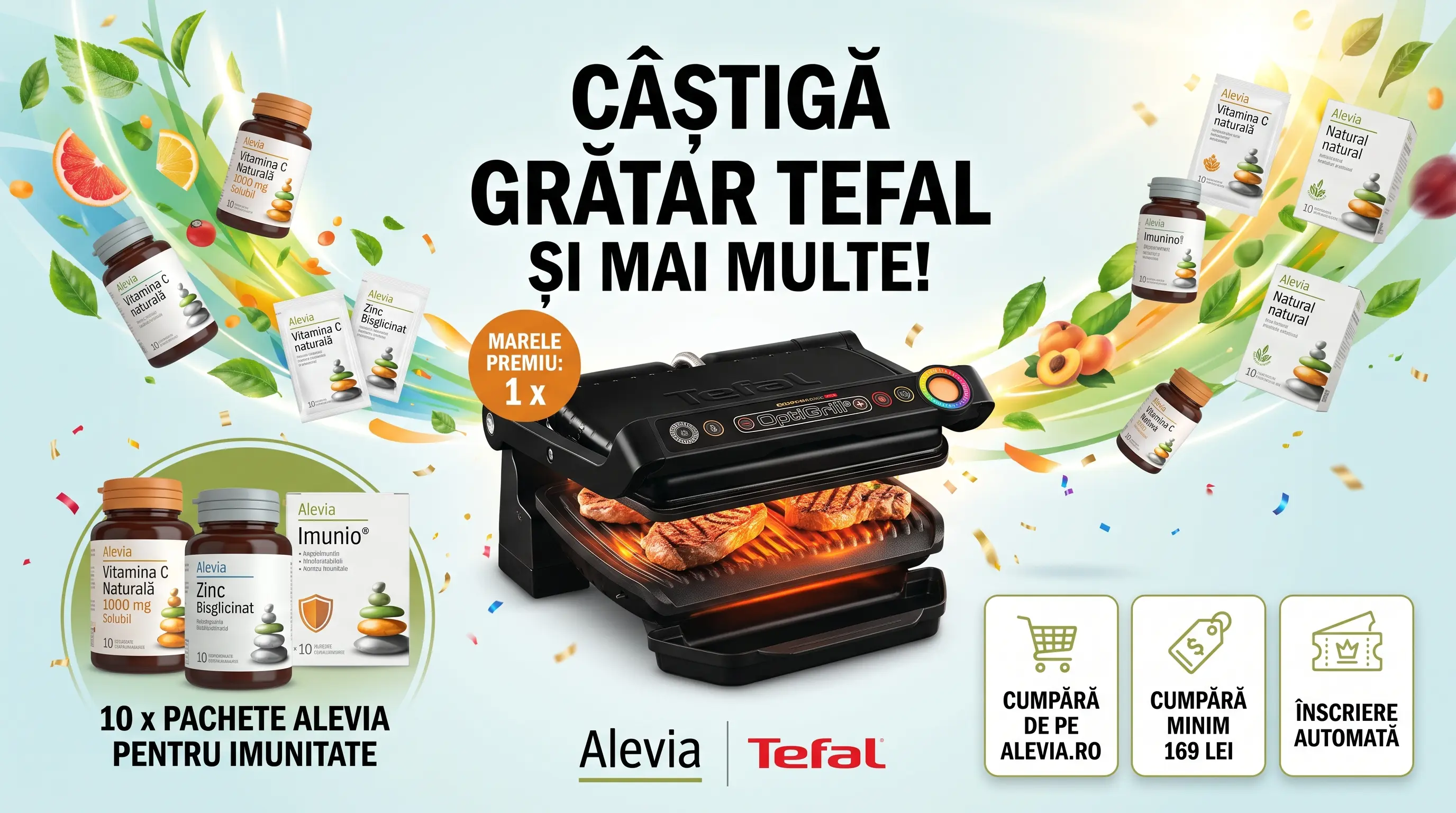 Concurs Concurs Alevia: Cumpără și câștigă un grătar Tefal OptiGrill+ (până pe 31 August) -...