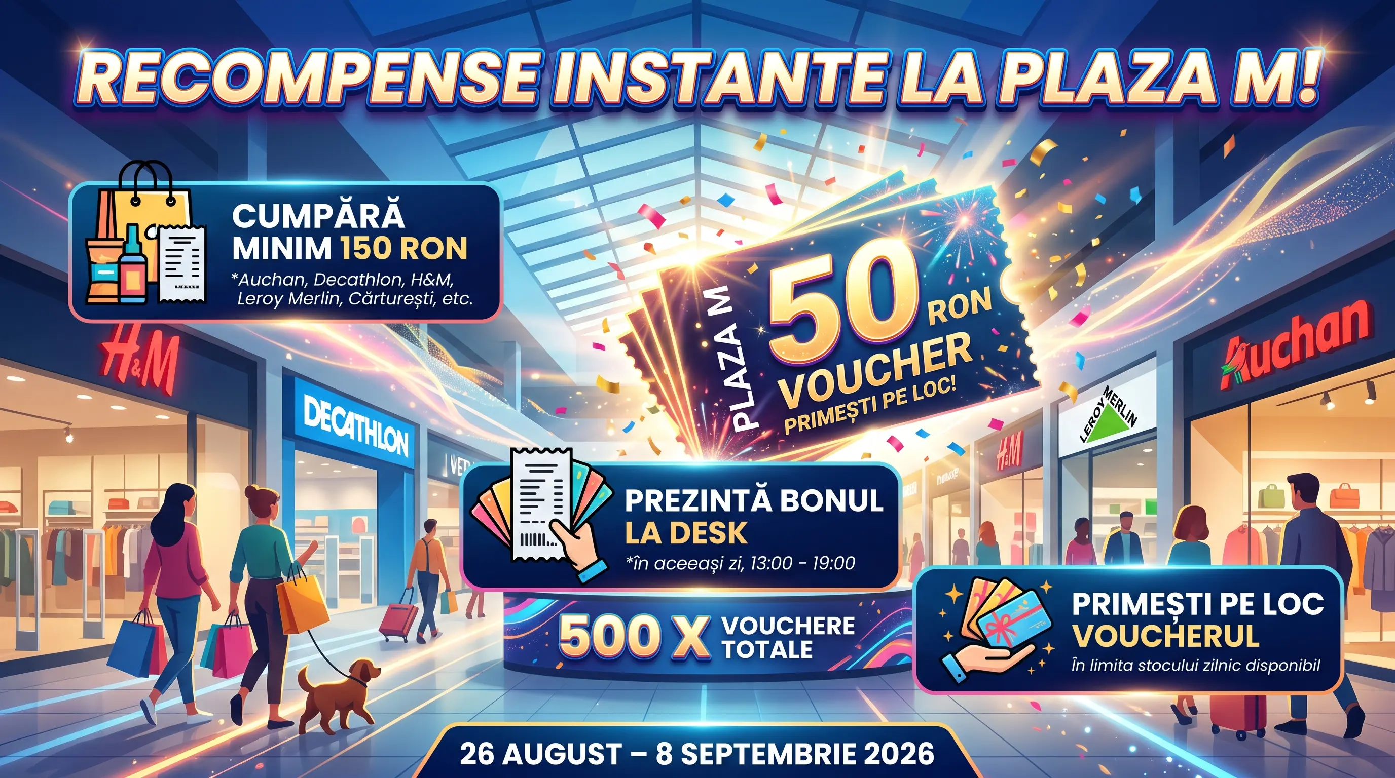 Concurs Plaza M: Cumpără peste 150 RON și câștigă vouchere (până pe 8 septembrie) - Concursier