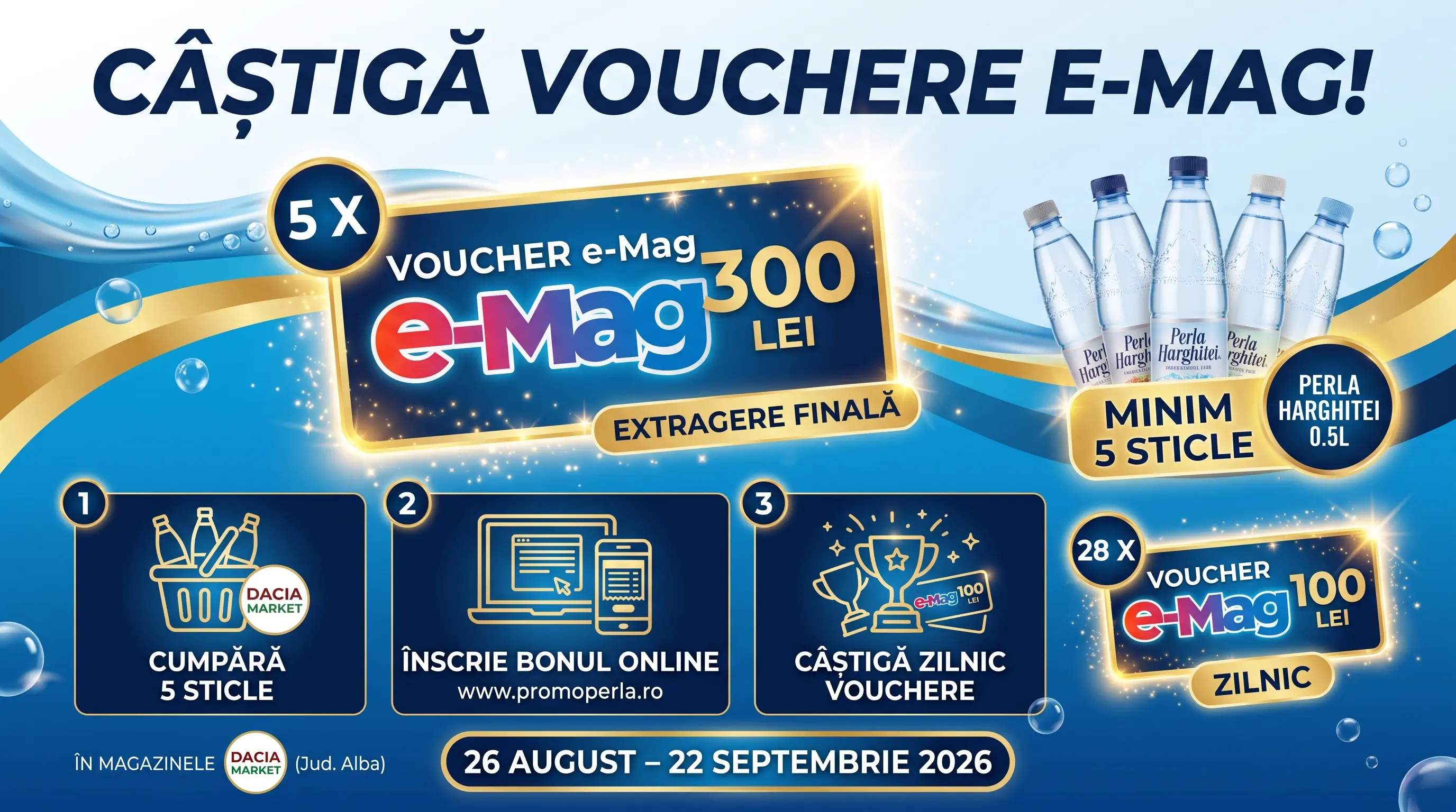 Concurs Concurs Dacia Market: Cumpără și câștigă vouchere e-Mag (până pe 22 septembrie) -...