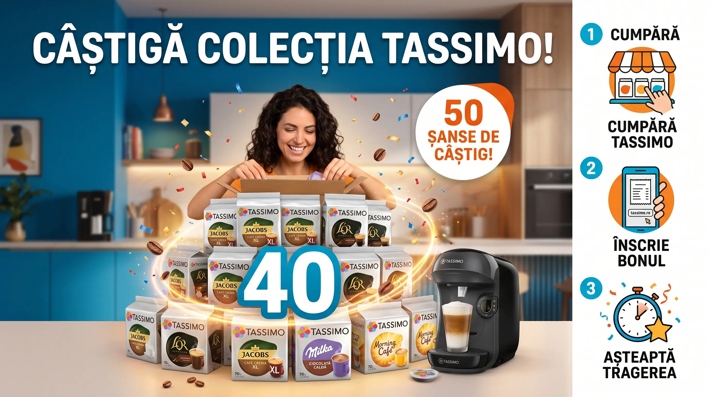 Concurs Concurs Tassimo - Cumpără și câștigă pachete de cafea (până pe 31 octombrie) -...