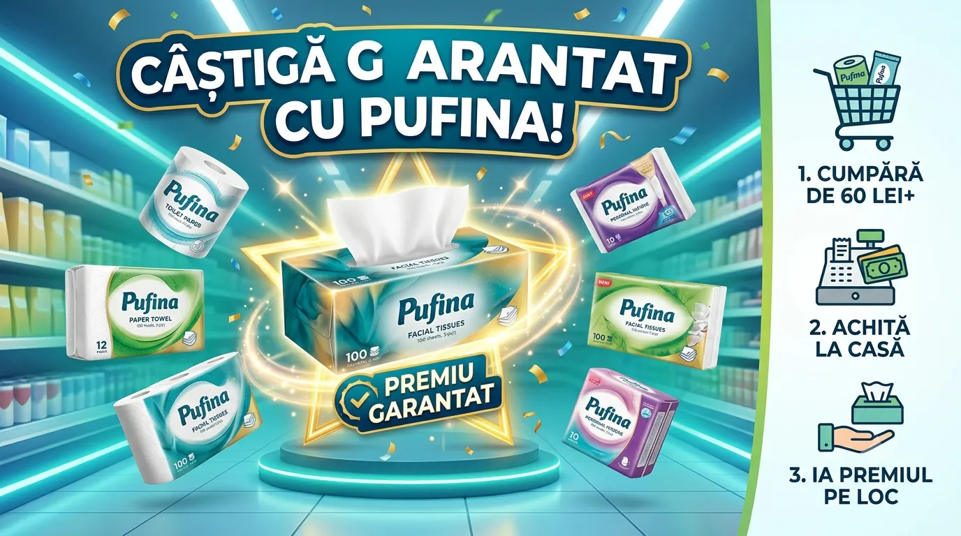 Concurs Geolaila: Cumpără Pufina și primește șervețele faciale (până pe 30 septembrie) -...