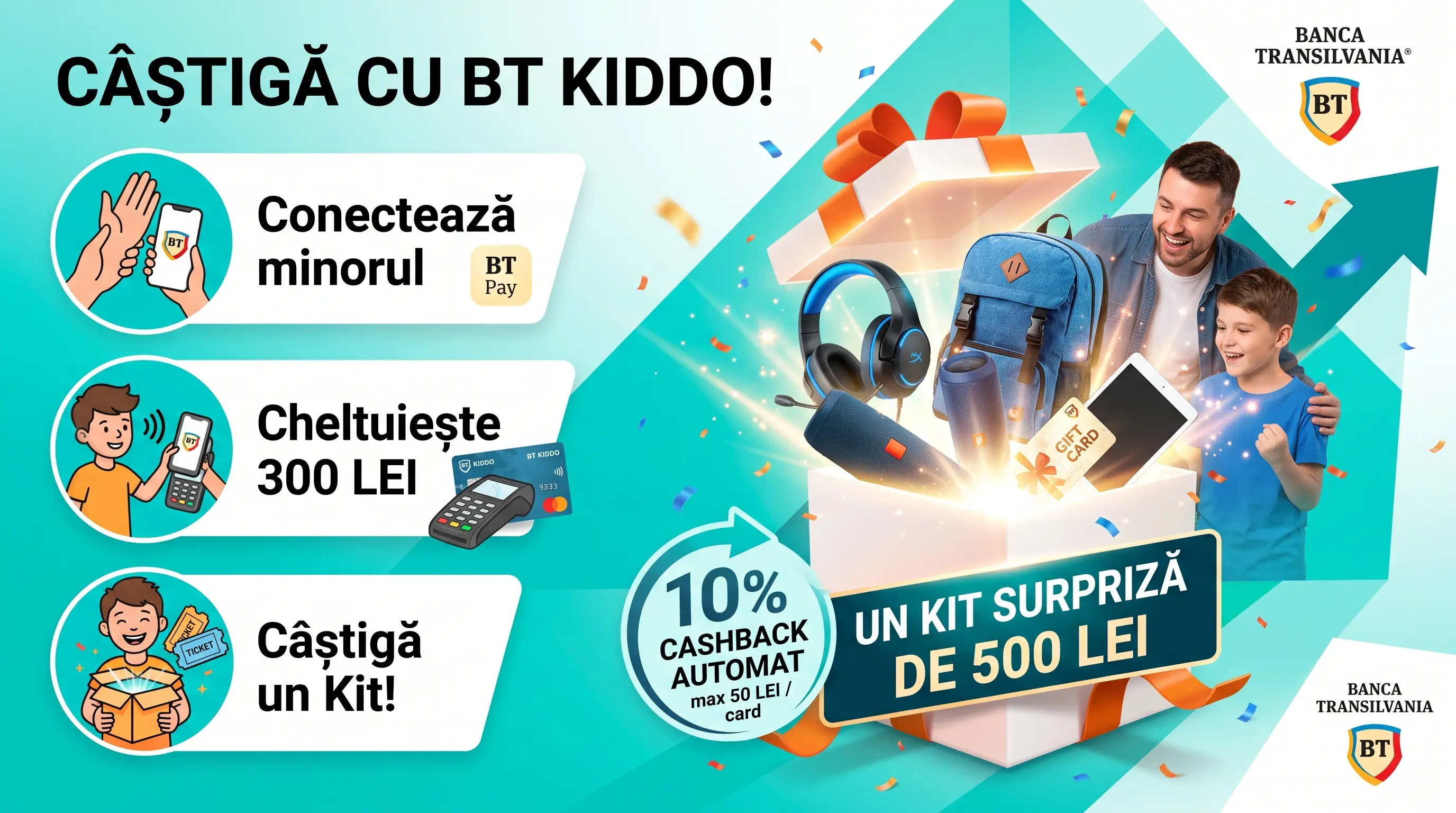 Concurs Banca Transilvania: Câștigă kit-uri surpriză de 500 lei (până pe 30 septembrie) -...