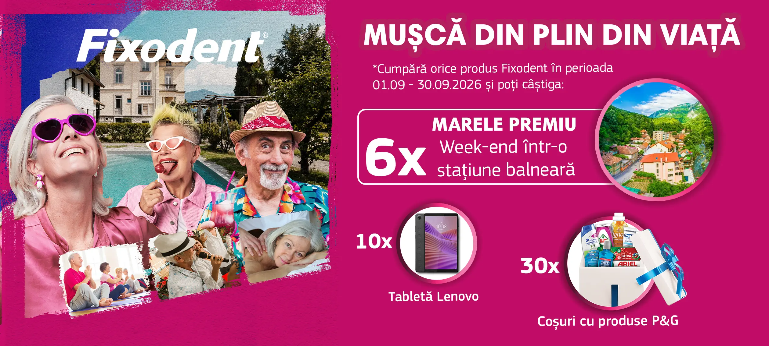 Concurs Fixodent: Cumpără și câștigă Vouchere Weekend sau Tablete Lenovo (până pe 30...