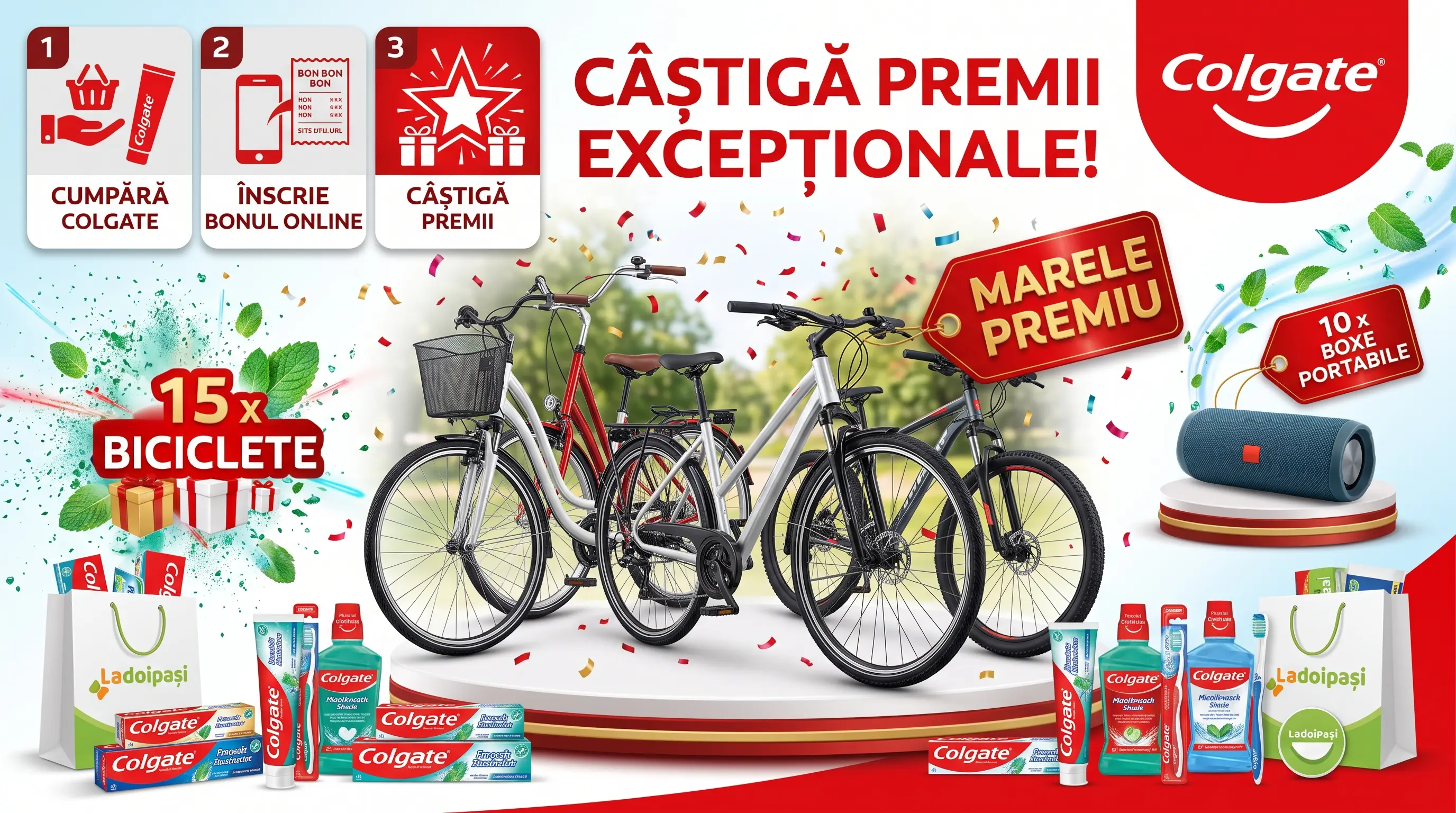 Concurs La Doi Pași: Cumpără Colgate și câștigă biciclete (până pe 15 octombrie) - Concursier