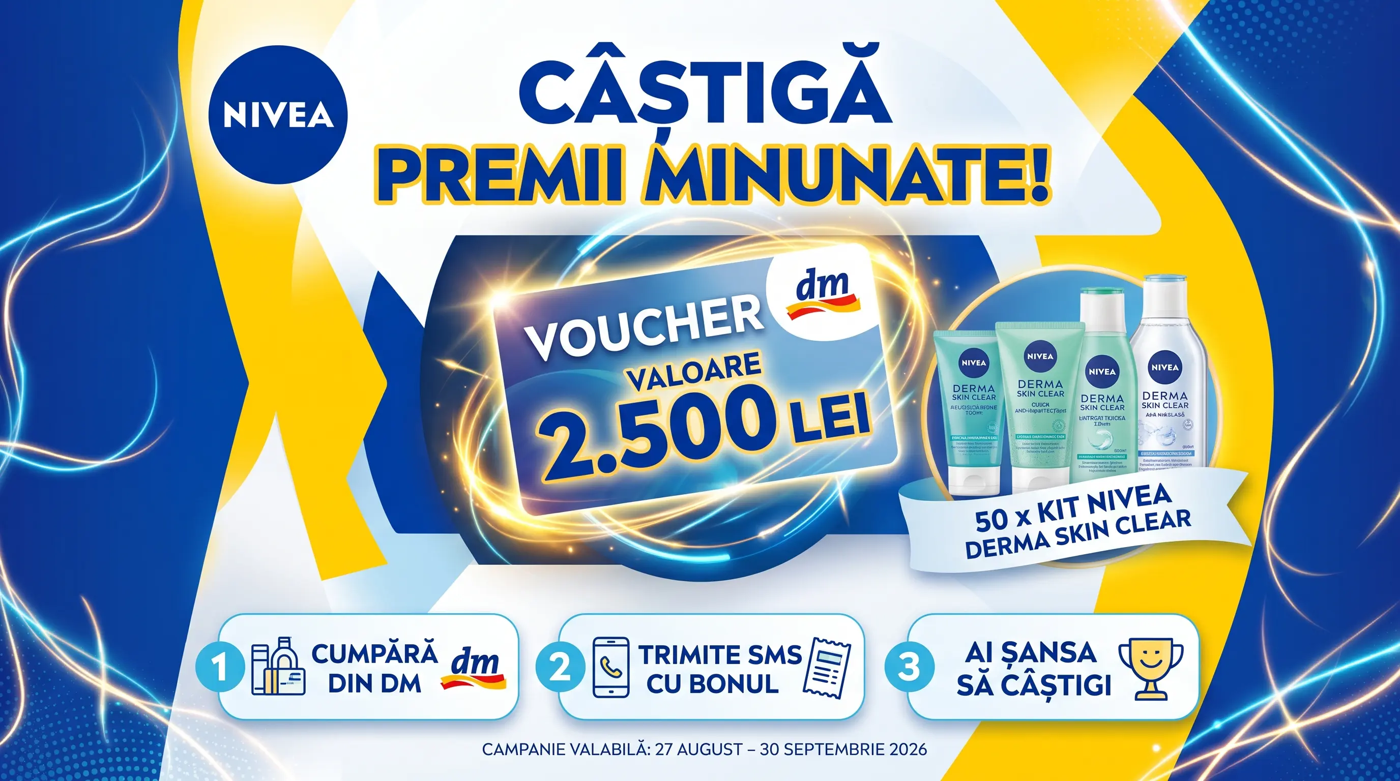Concurs Concurs DM: Cumpără produse NIVEA și câștigă voucher de 2.500 lei (până pe 30...