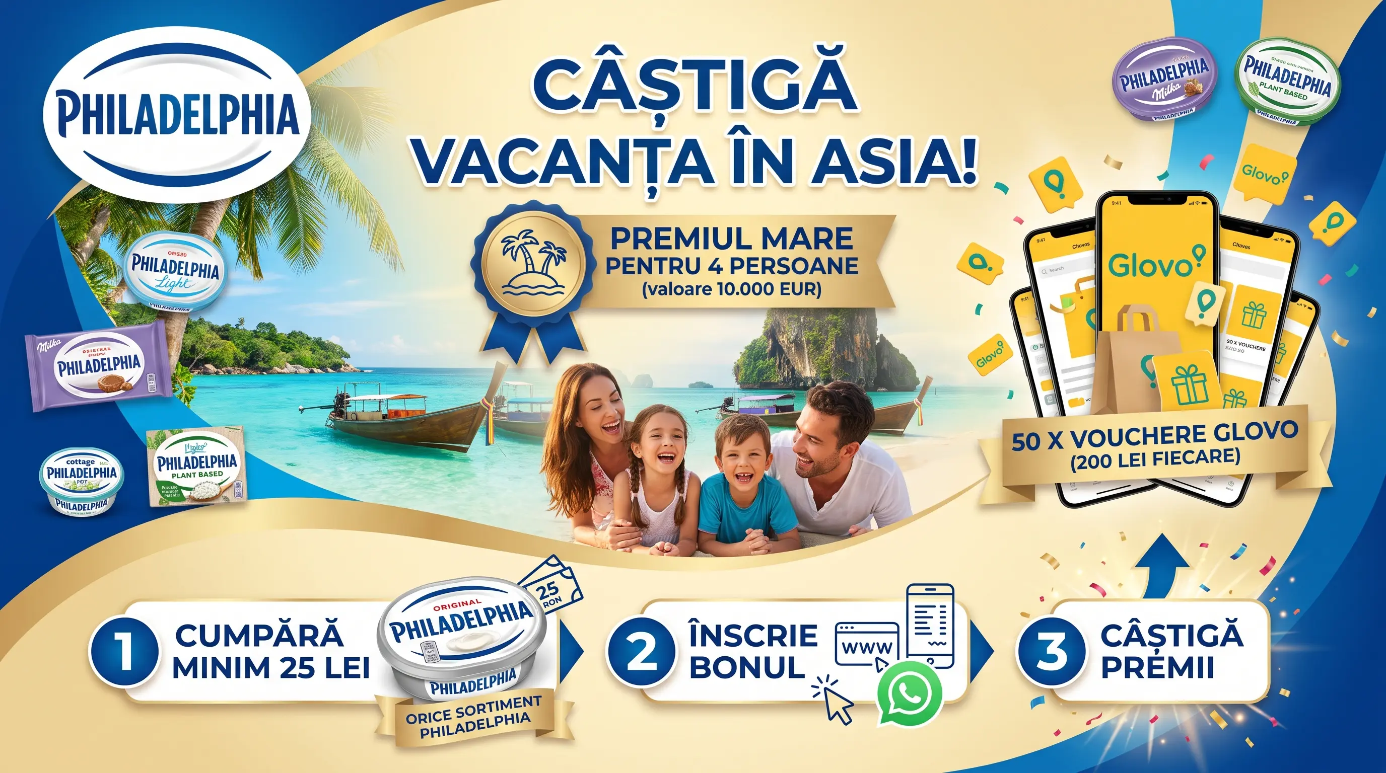 Concurs Philadelphia - Cumpără și câștigă vacanță în Asia (până pe 8 noiembrie) - Concursier