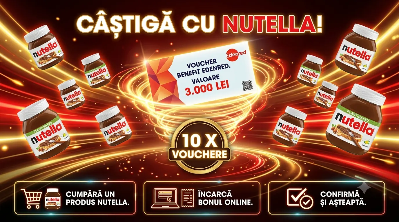 Concurs Concurs Nutella: Cumpără și câștigă vouchere de 3.000 lei (până pe 30 septembrie) -...