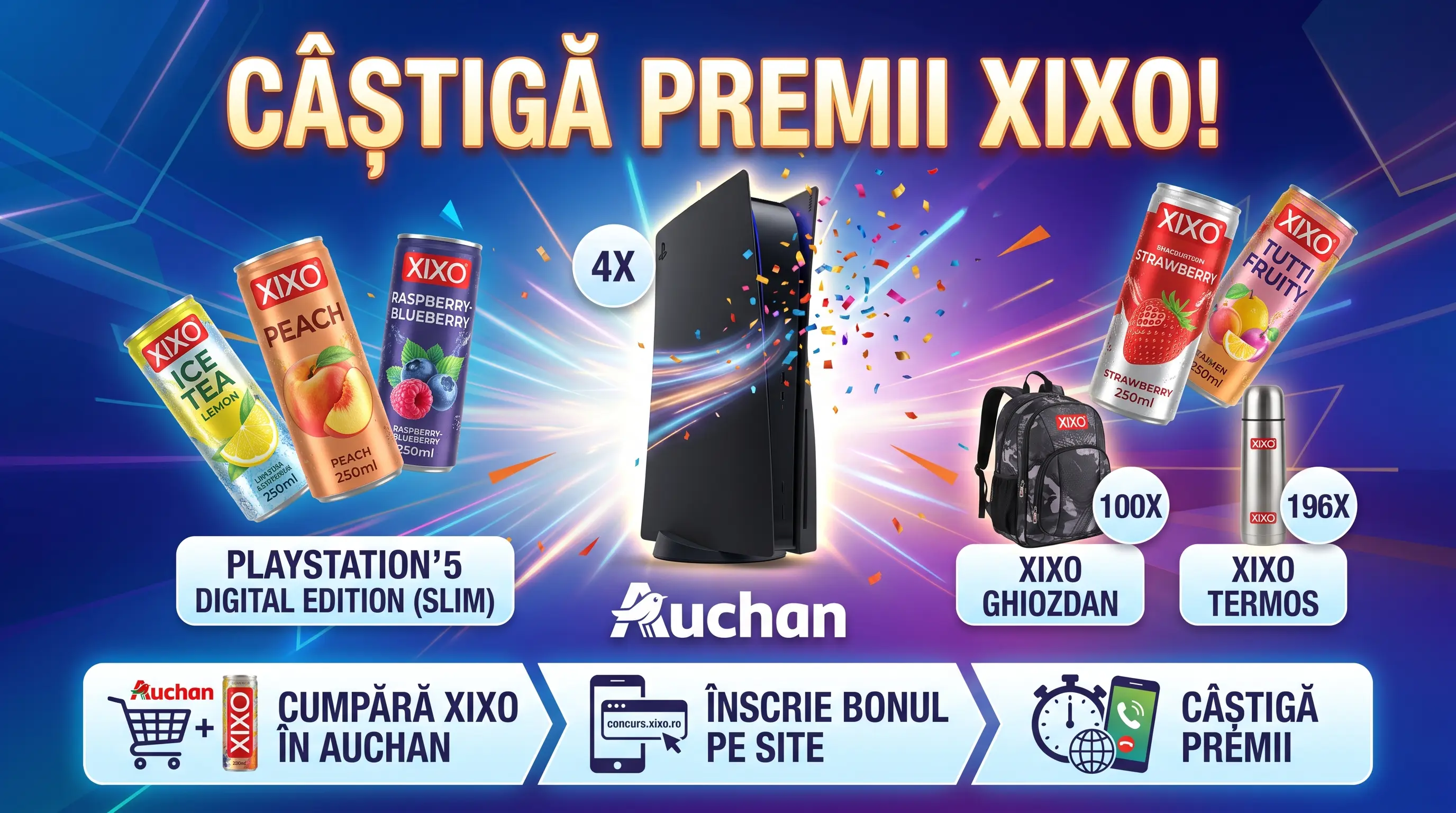Concurs Auchan: Cumpără XIXO și câștigă PlayStation 5 (până pe 29 septembrie) - Concursier