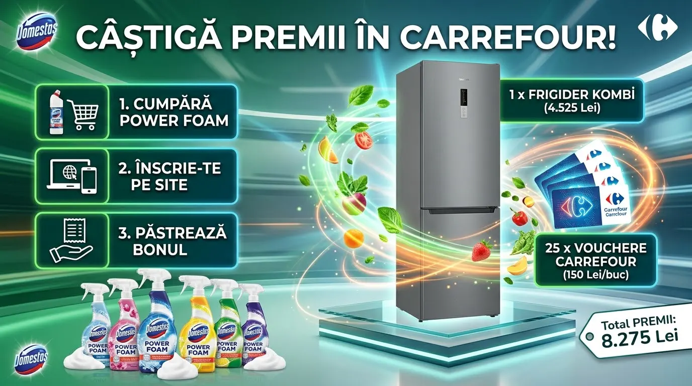 Câștigători concurs Domestos – Frigider combină (Octombrie 2026)