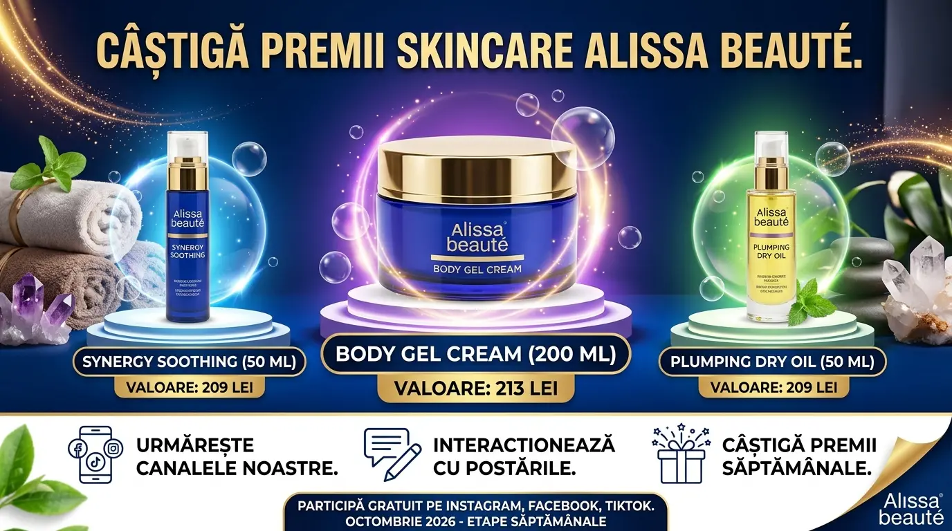 Concurs Alissa Beauté România: Câștigă produse cosmetice premium (până pe 31 Octombrie)