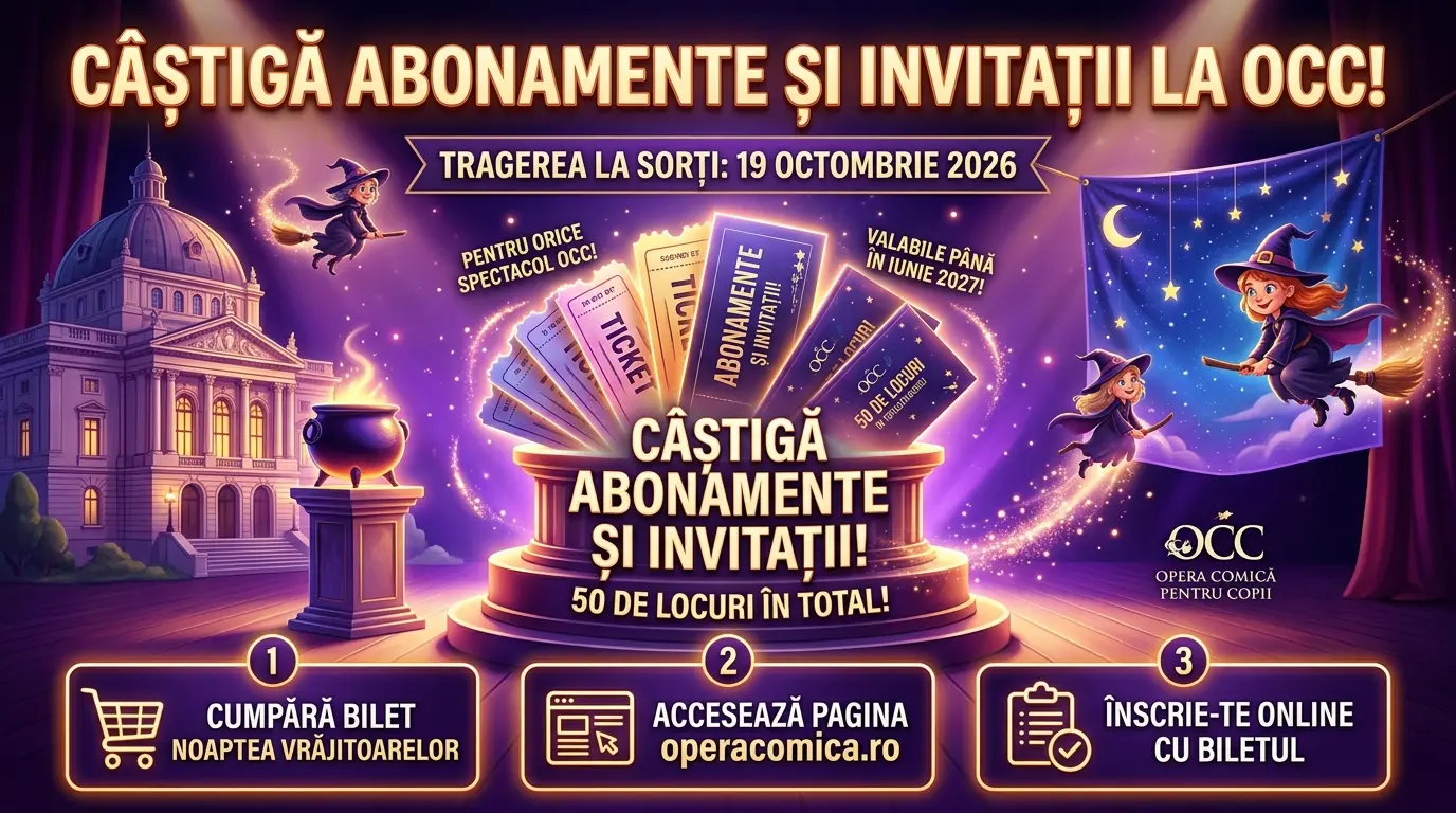 Câștigători concurs Opera Comică pentru Copii (Octombrie 2026)