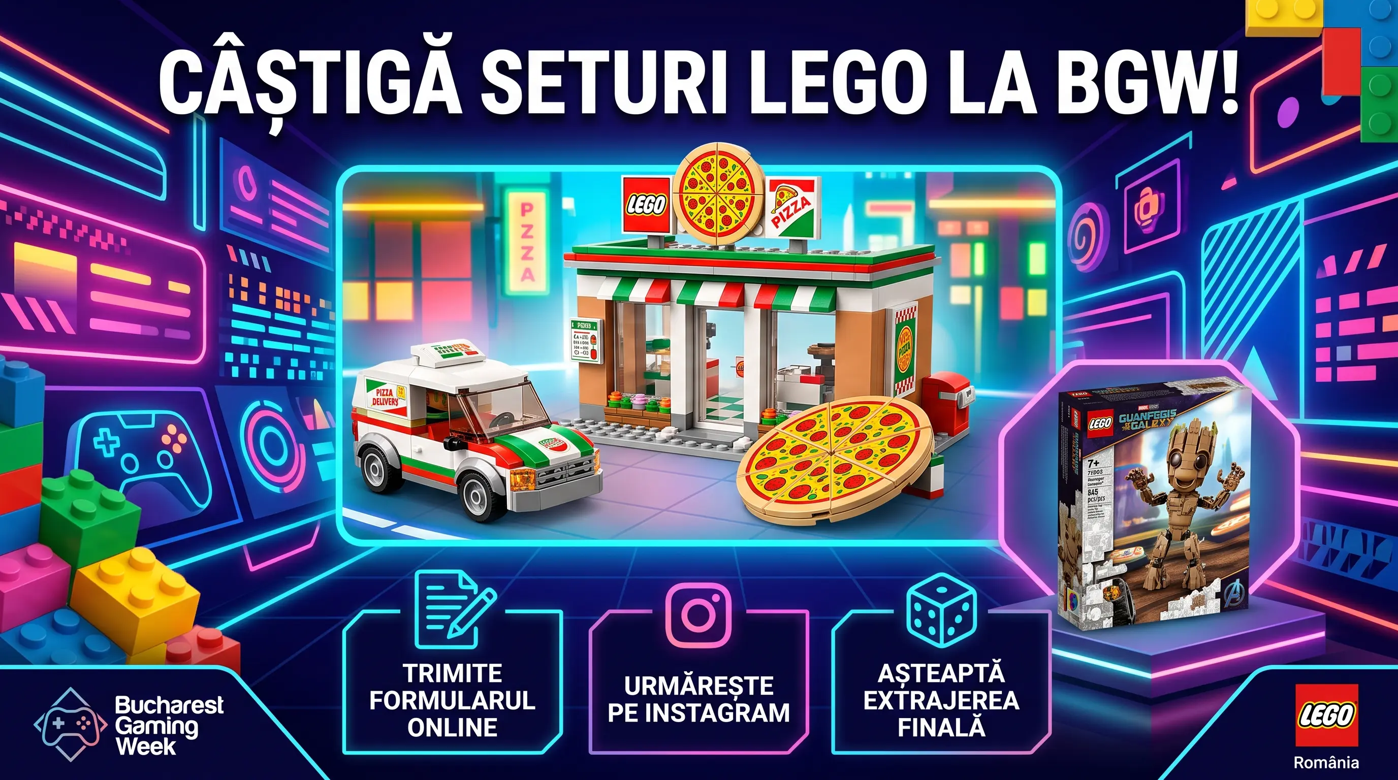 Concurs Bucharest Gaming Week - Câștigă seturi LEGO (până pe 21 octombrie) - Concurs...