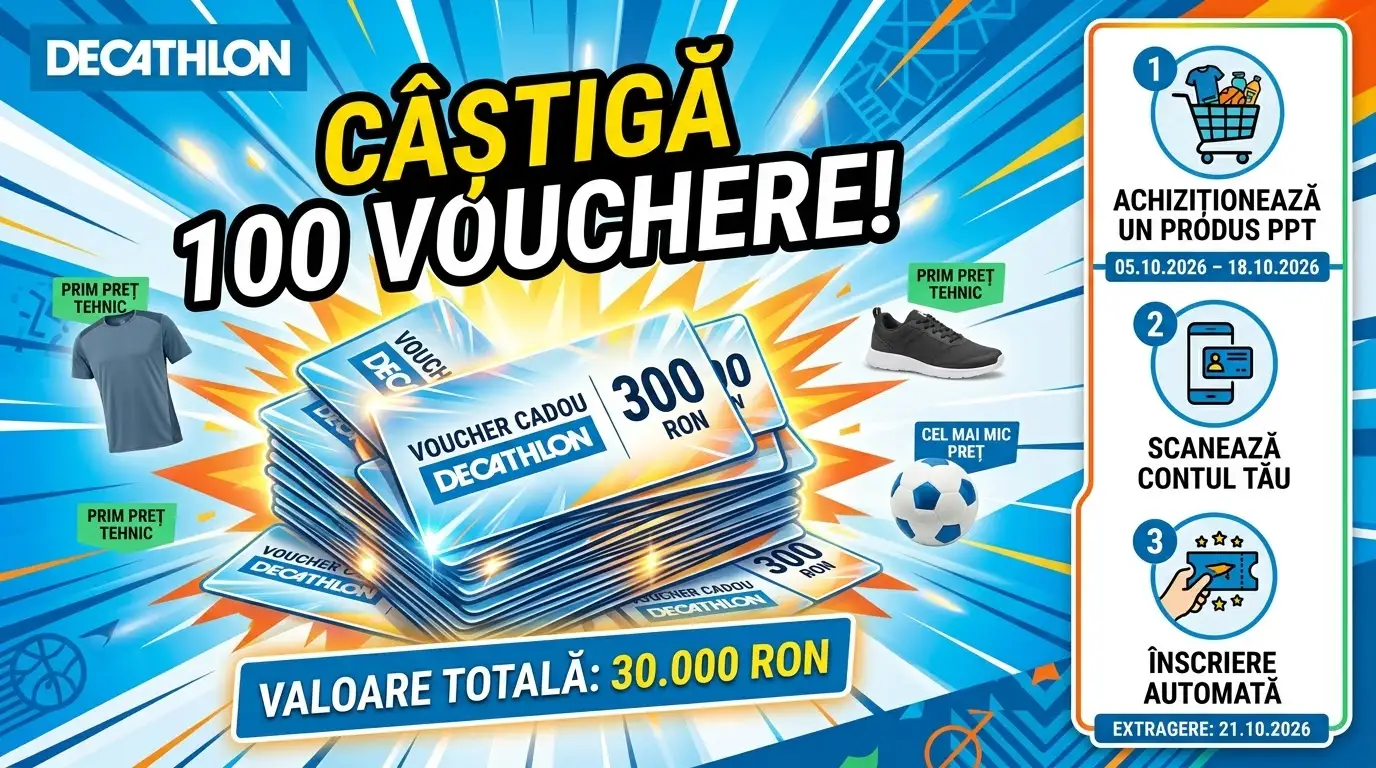 Câștigători concurs Decathlon – Voucher de 300 (Octombrie 2026)