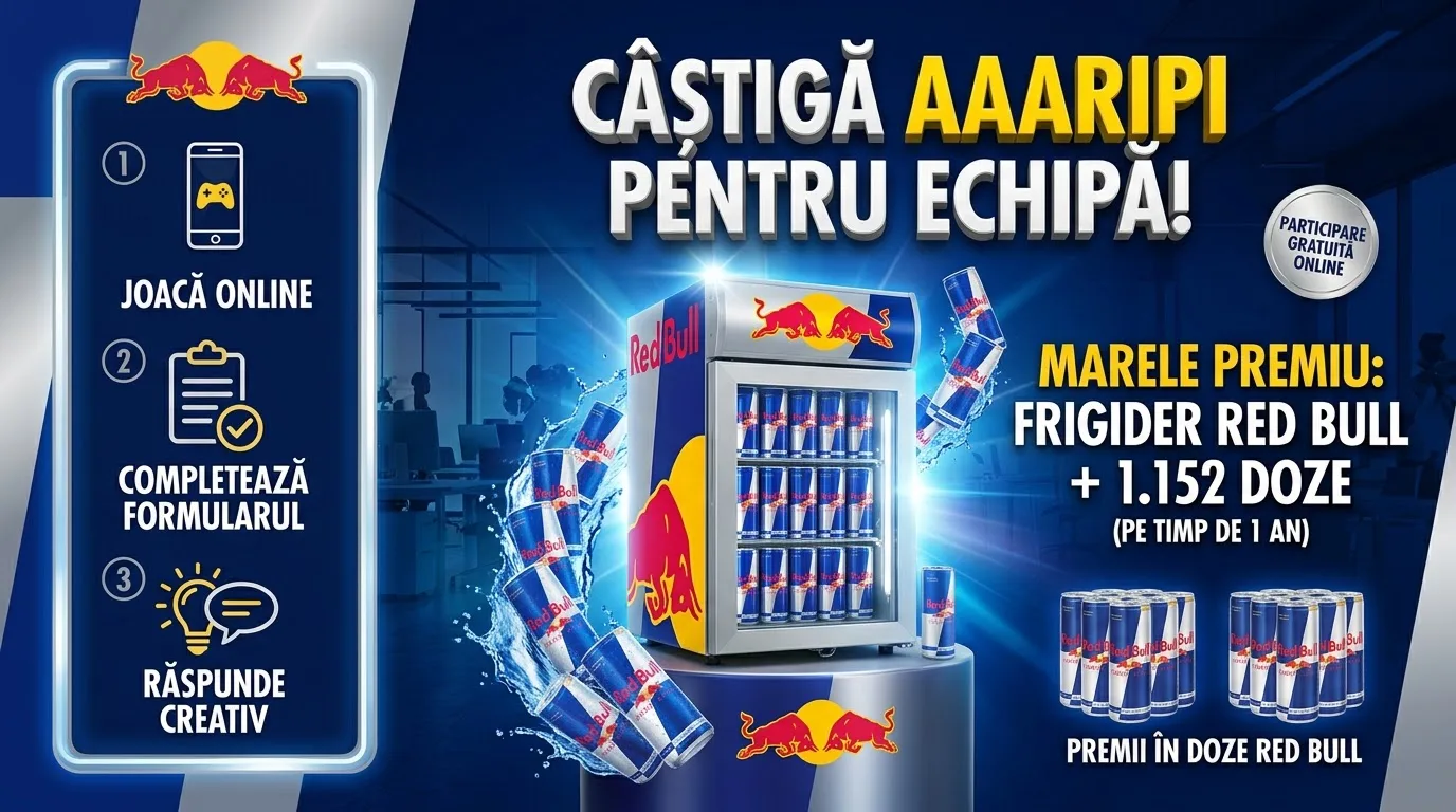 Concurs Red Bull: Câștigă un Baby Cooler și doze Red Bull (până pe 31 Octombrie)