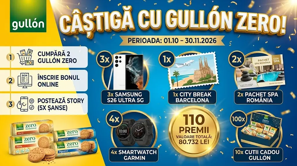 Concurs Gullón: Cumpără și câștigă City Break Barcelona (până pe 30 noiembrie) - Concursier