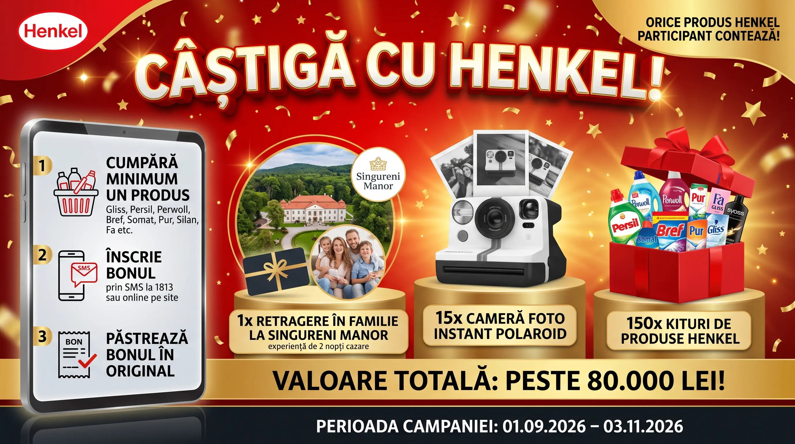 Concurs Henkel - Câștigă vacanță la Singureni Manor (până pe 3 noiembrie) - Concursier