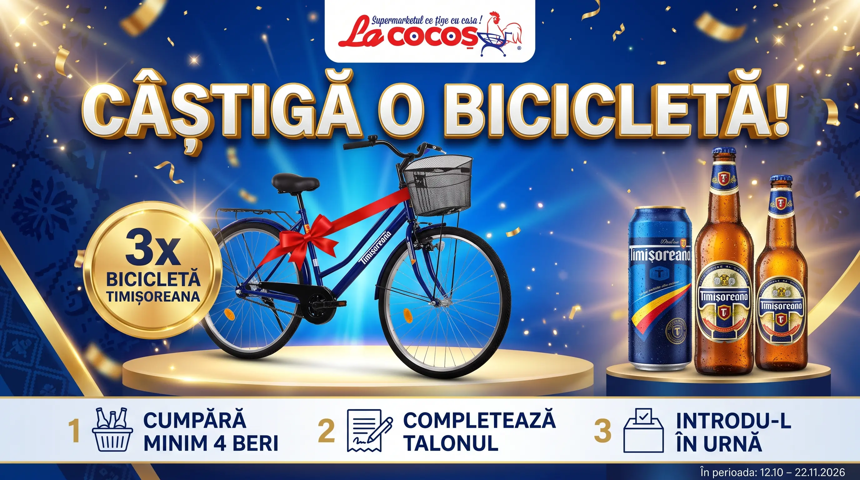 Concurs La Cocos: Cumpără Timișoreana și câștigă o bicicletă (până pe 22 noiembrie) -...